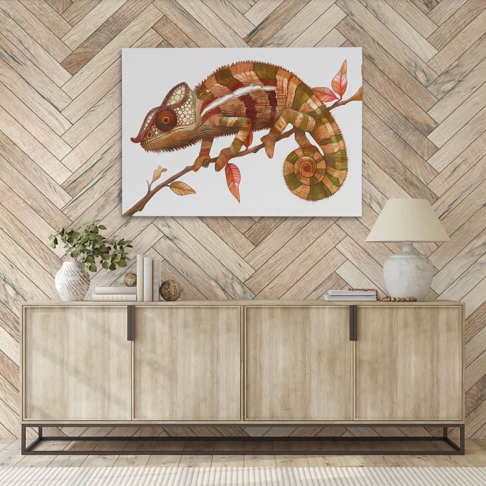 Earthly Chameleon - Animals Art for Bedroom