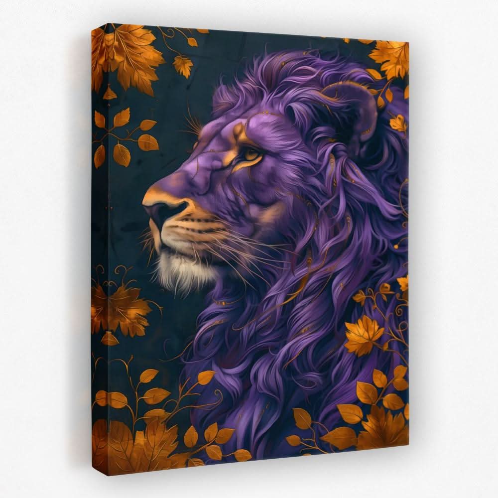 Earthly Lion - Animals Canvas Wall Art