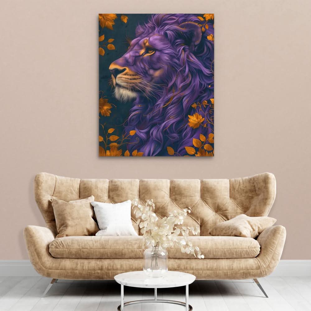 Earthly Lion - Large Modern Canvas Print