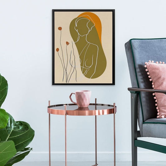 Earthly Muse - Abstract Wall Art in Black Frame