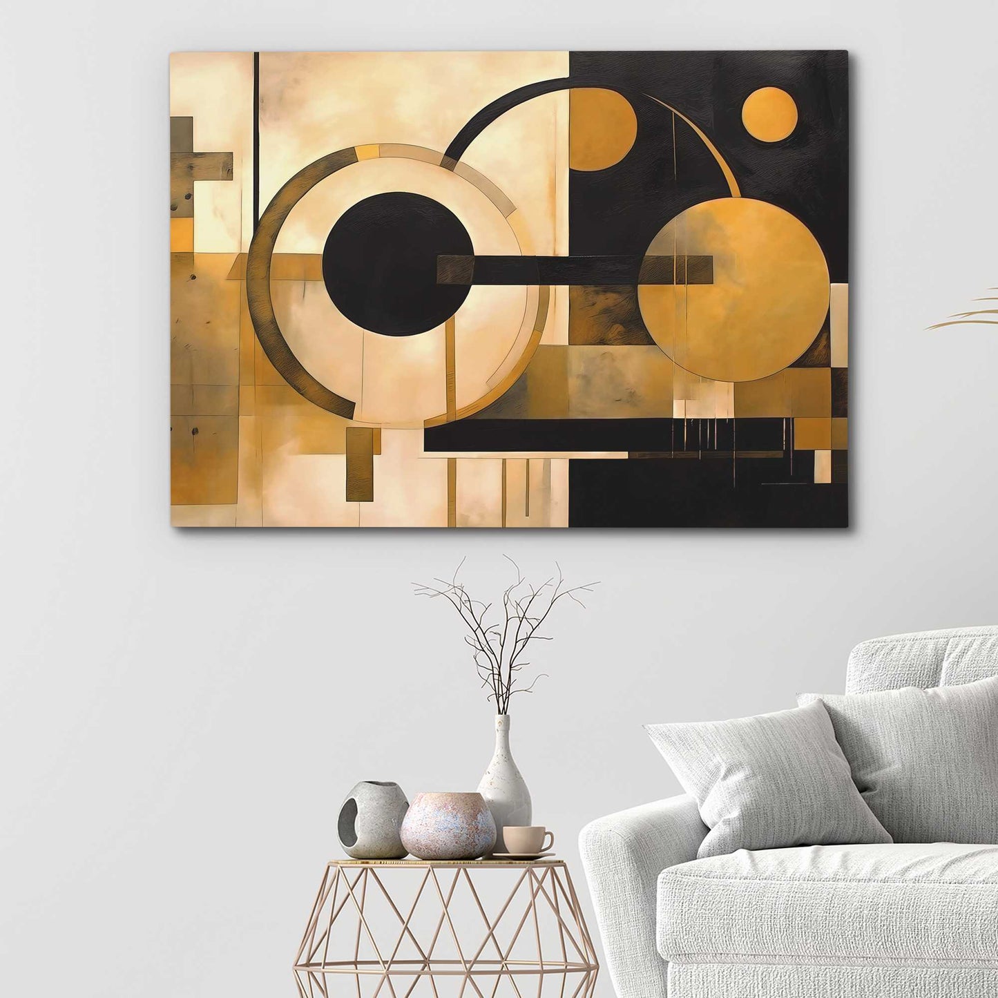 Ebony Luster - Abstract Black Canvas Wall Art
