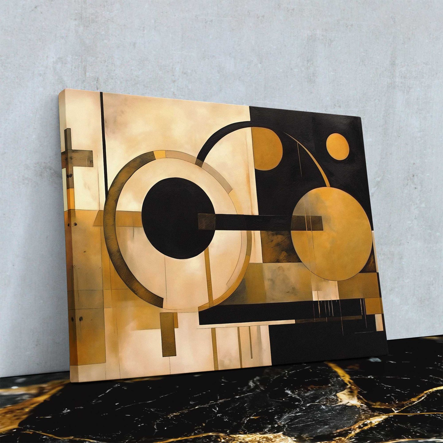 Ebony Luster - Abstract Wall Art in Black Frame