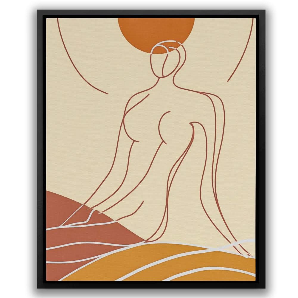 Ebony Night - Earth Tones Canvas Print