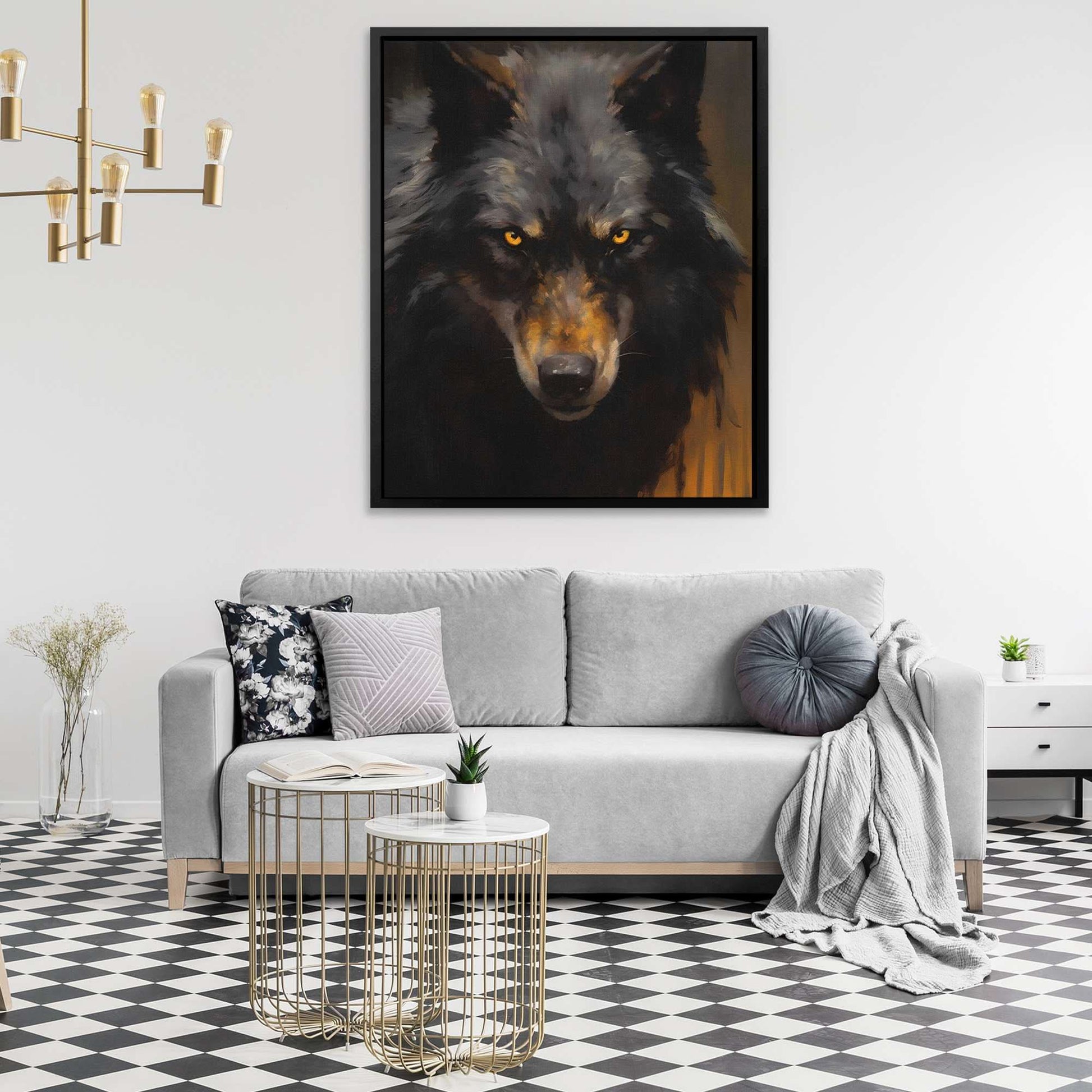 Ebony Spirit - Black Canvas Wall Art