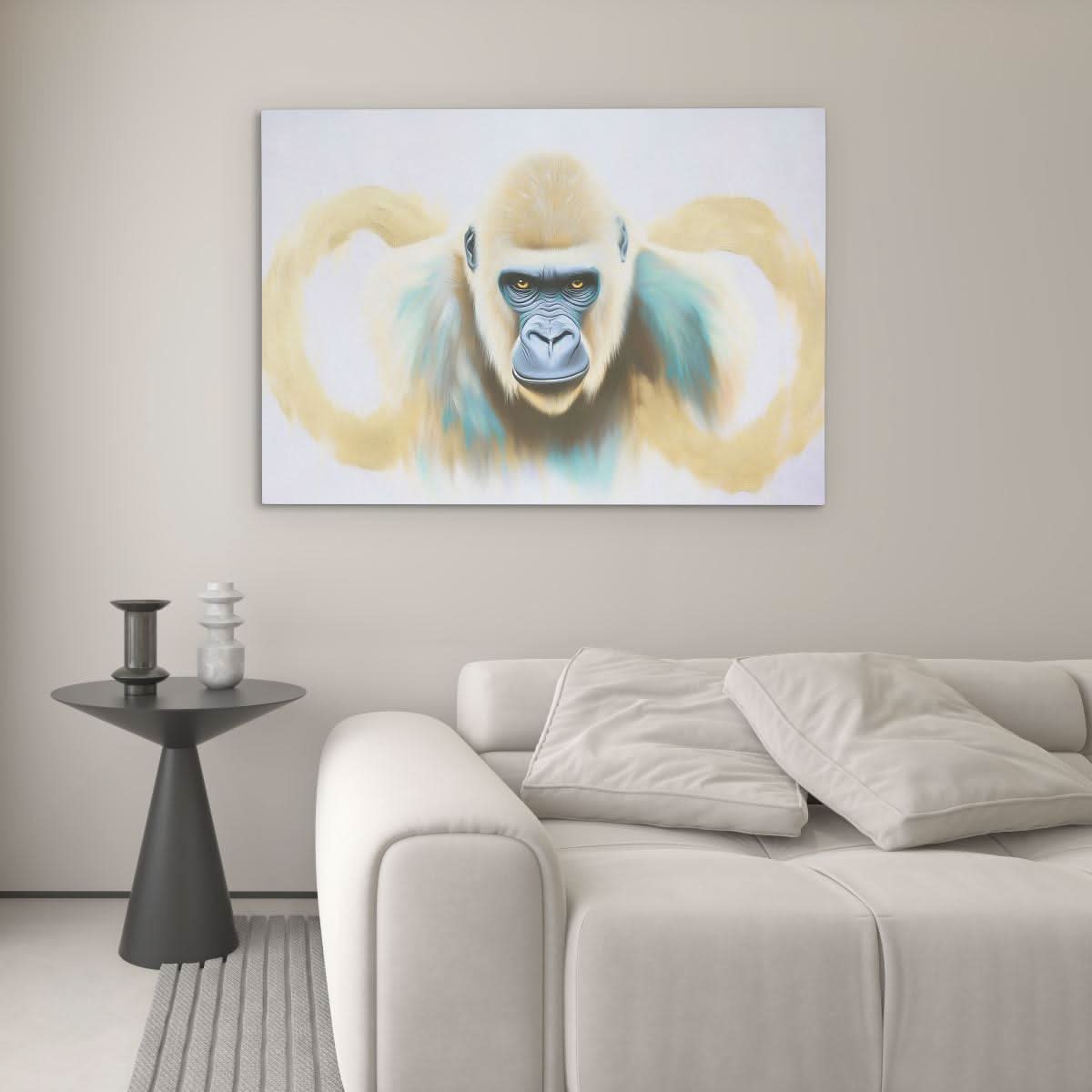 Echoes of the Ancients - Gorilla Wall Art in Black Frame
