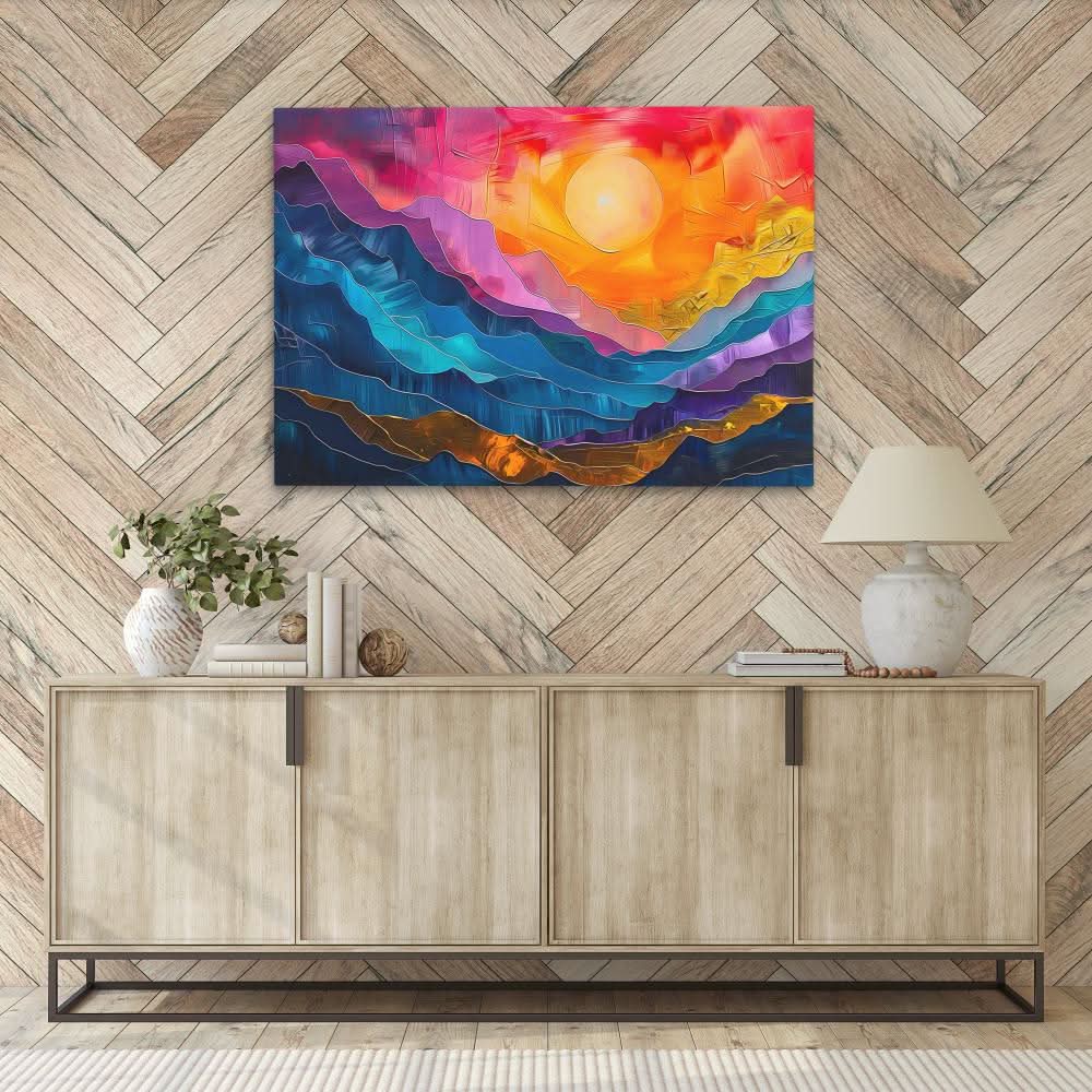 Echoing Hills - Large Abstract Canvas Print