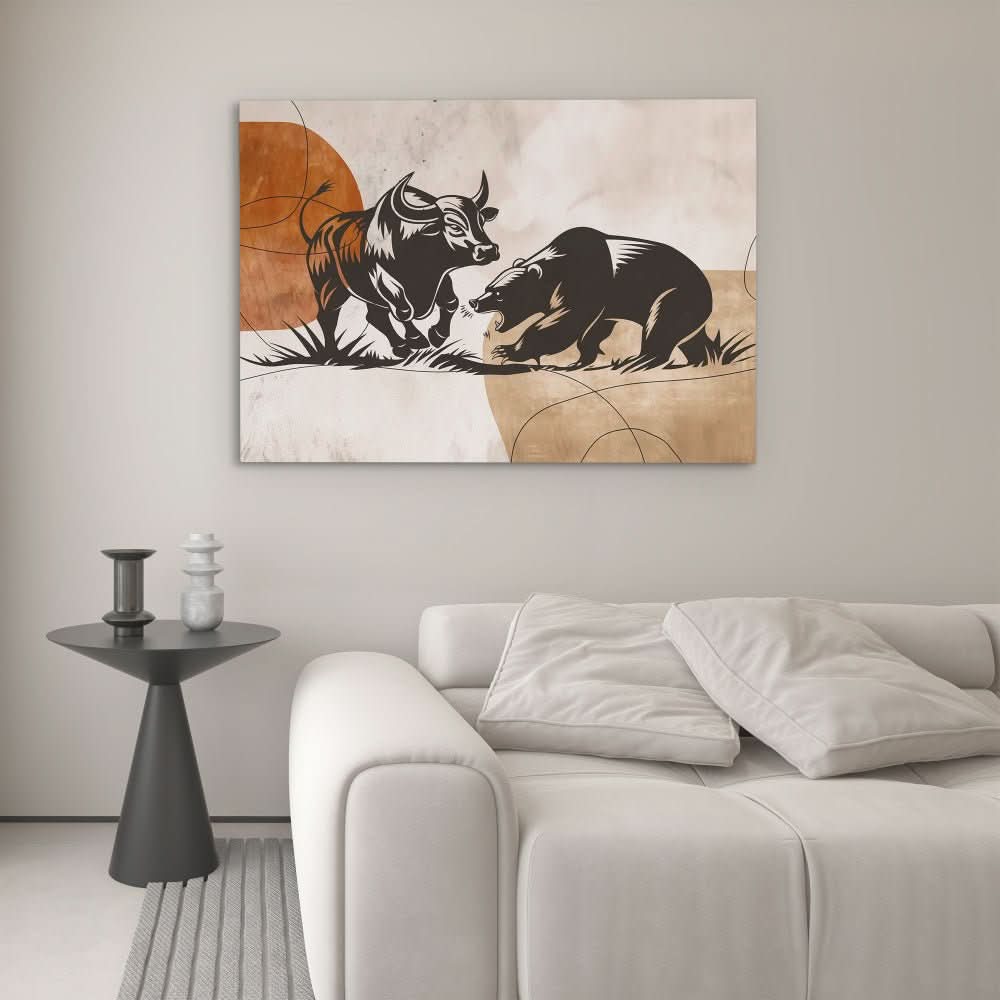 Economic Dance - Neutral Wall Art for Lounge
