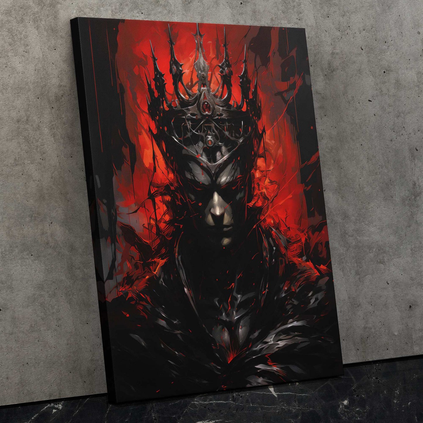 Eerie Regent - Gothic Black Canvas Wall Art