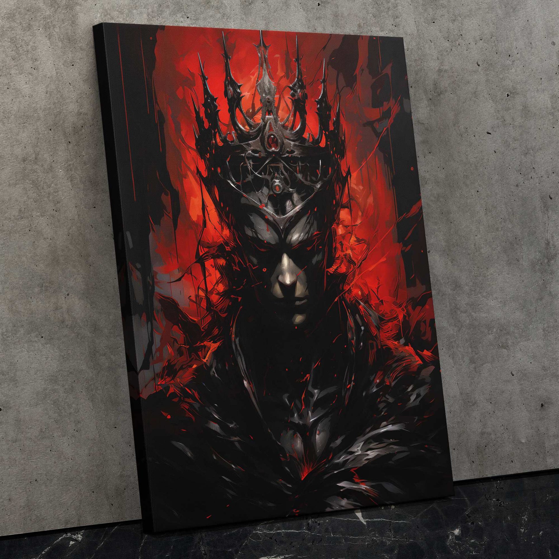 Eerie Regent - Gothic Black Canvas Wall Art
