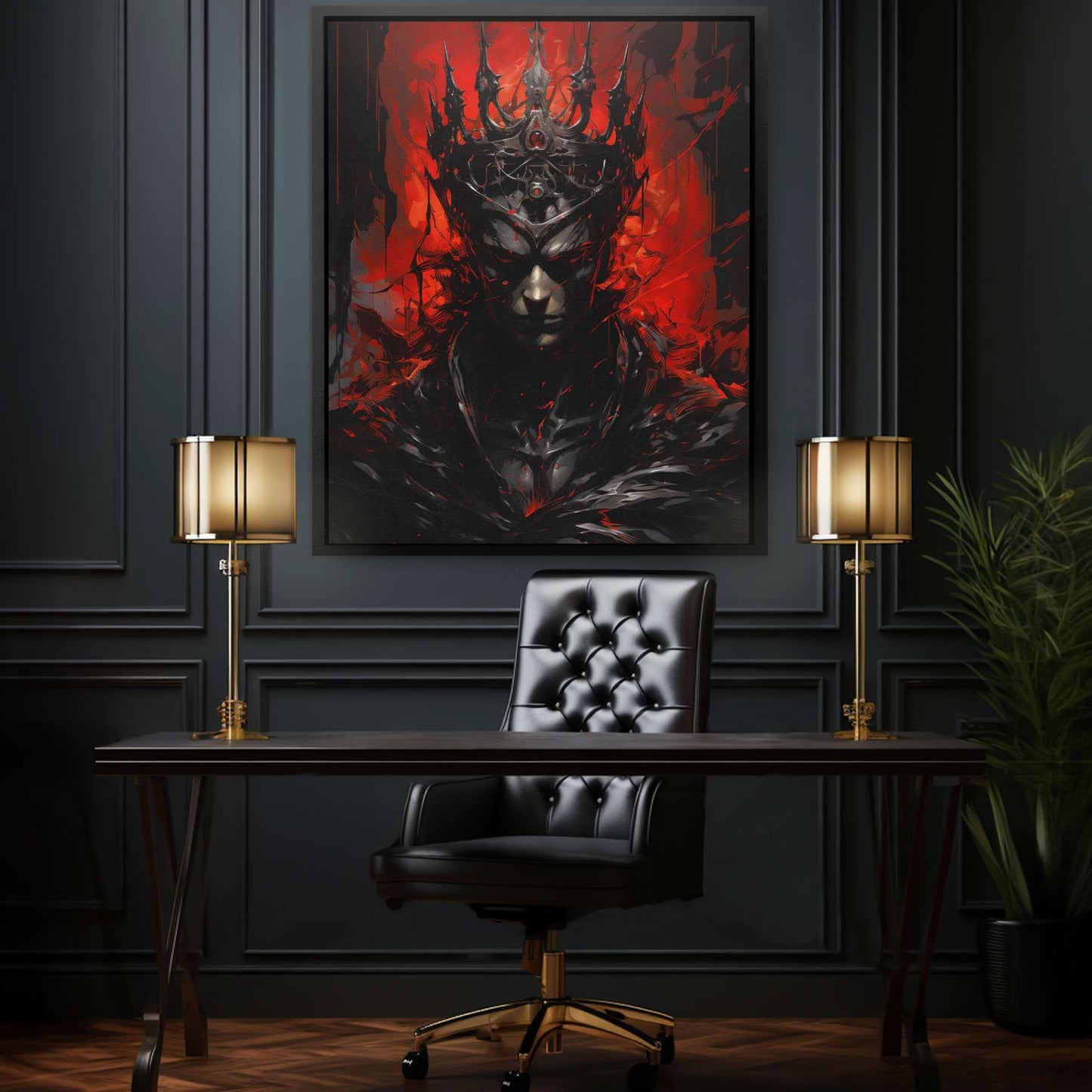 Eerie Regent - Royalty Wall Art in Black Frame