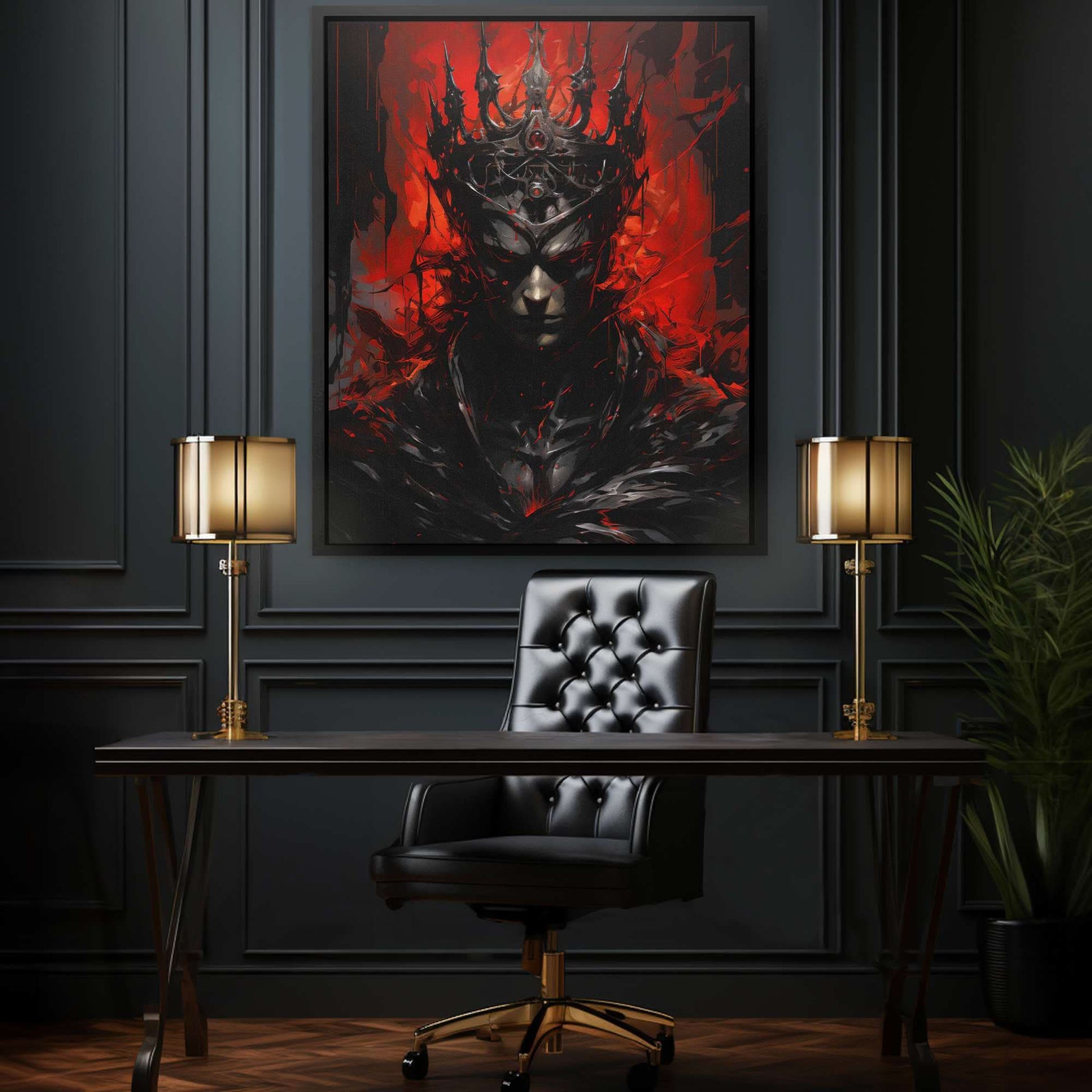 Eerie Regent - Royalty Wall Art in Black Frame