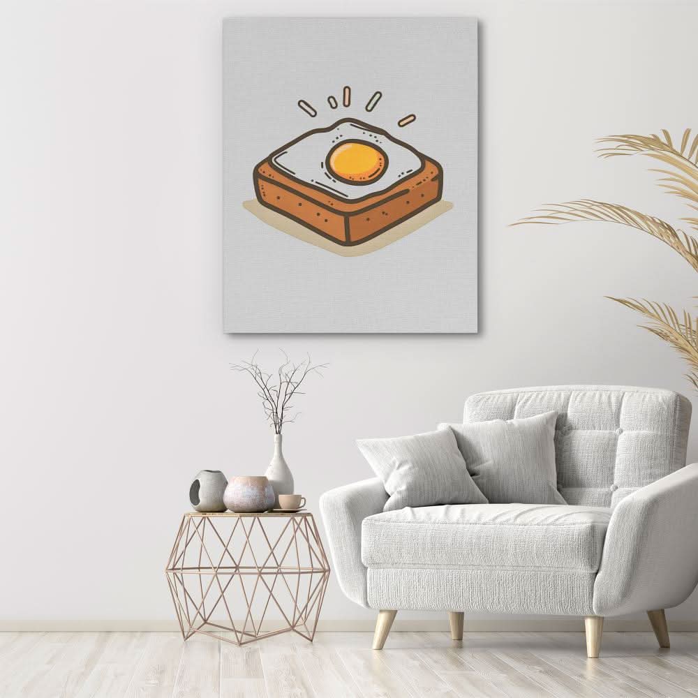 Egg and Toast - Food Canvas Print