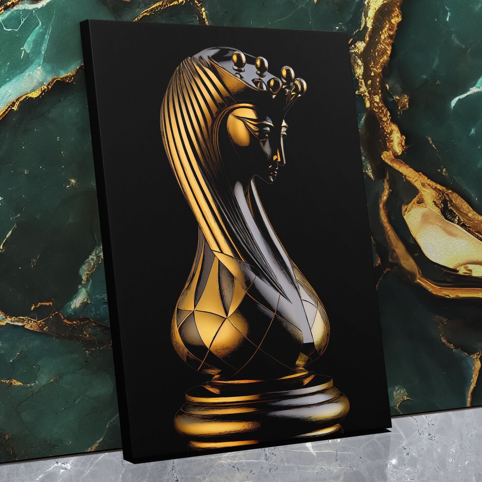 Egyptian Chess Queen - Chess Canvas Wall Art