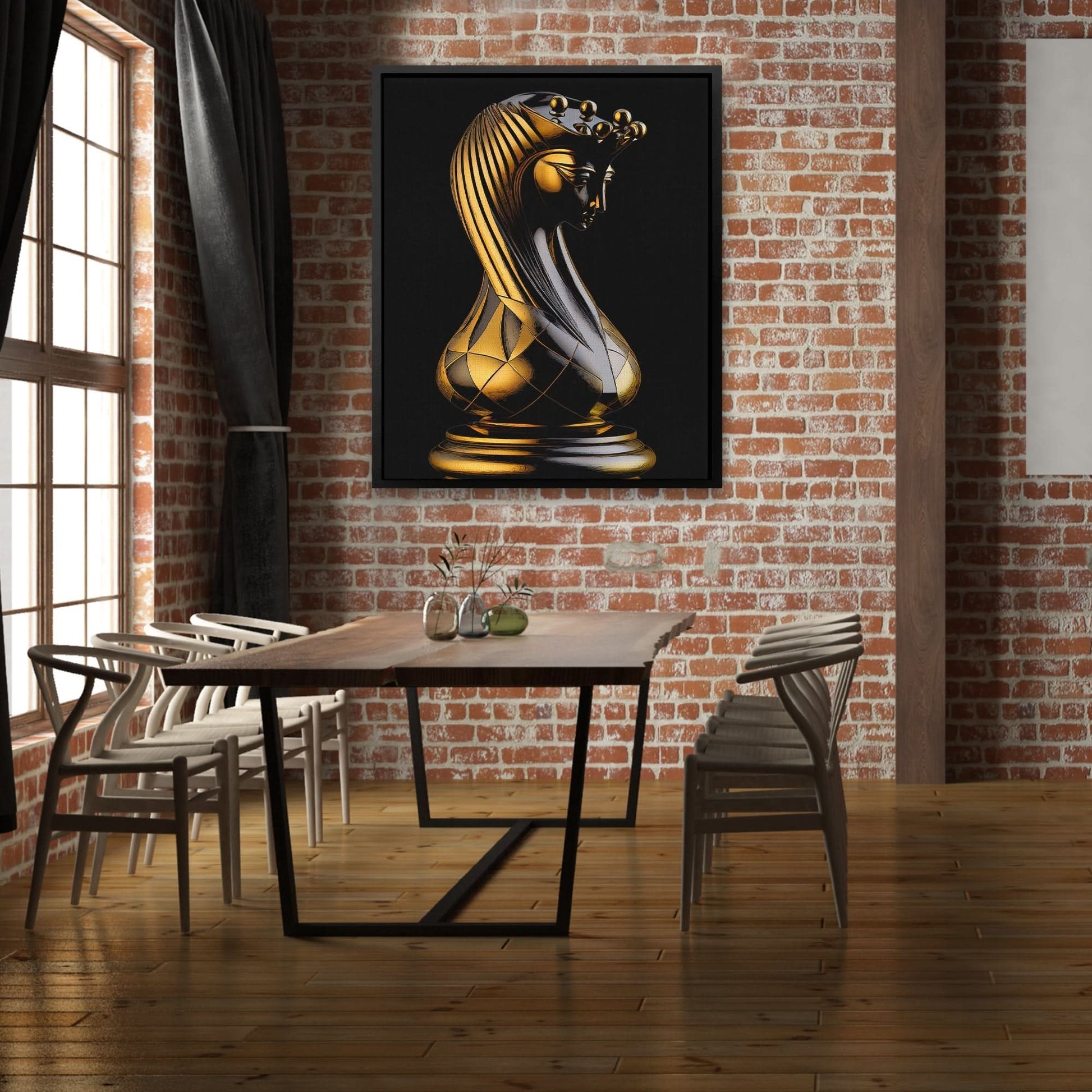 Egyptian Chess Queen - Large Canvas Print