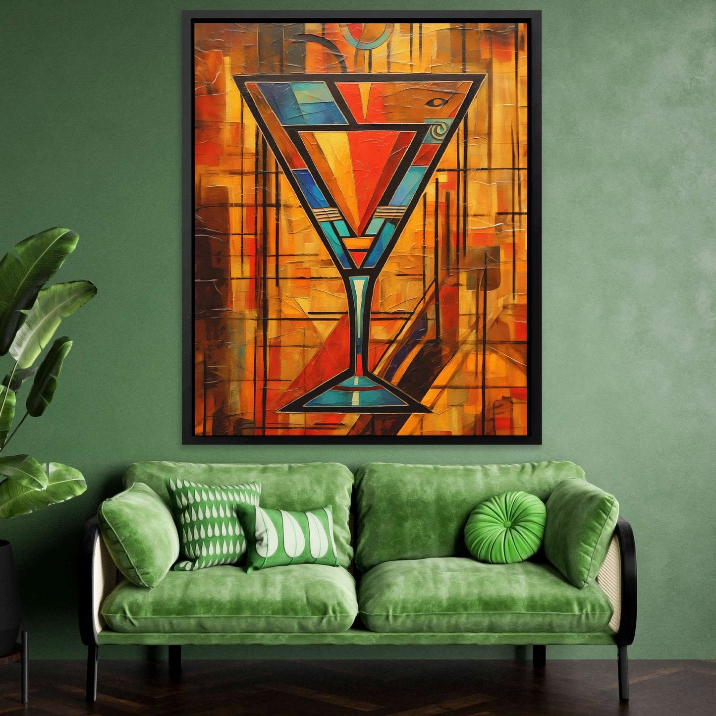 Egyptian Cocktail - Abstract Red Canvas Wall Art