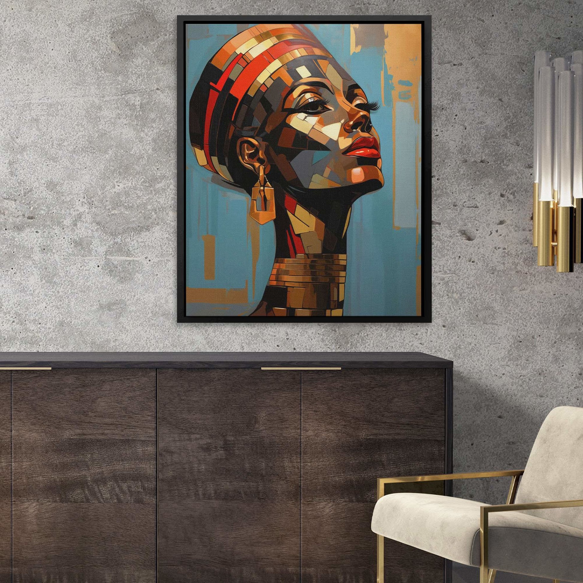 Egyptian Goddess - Large Abstract Canvas Print