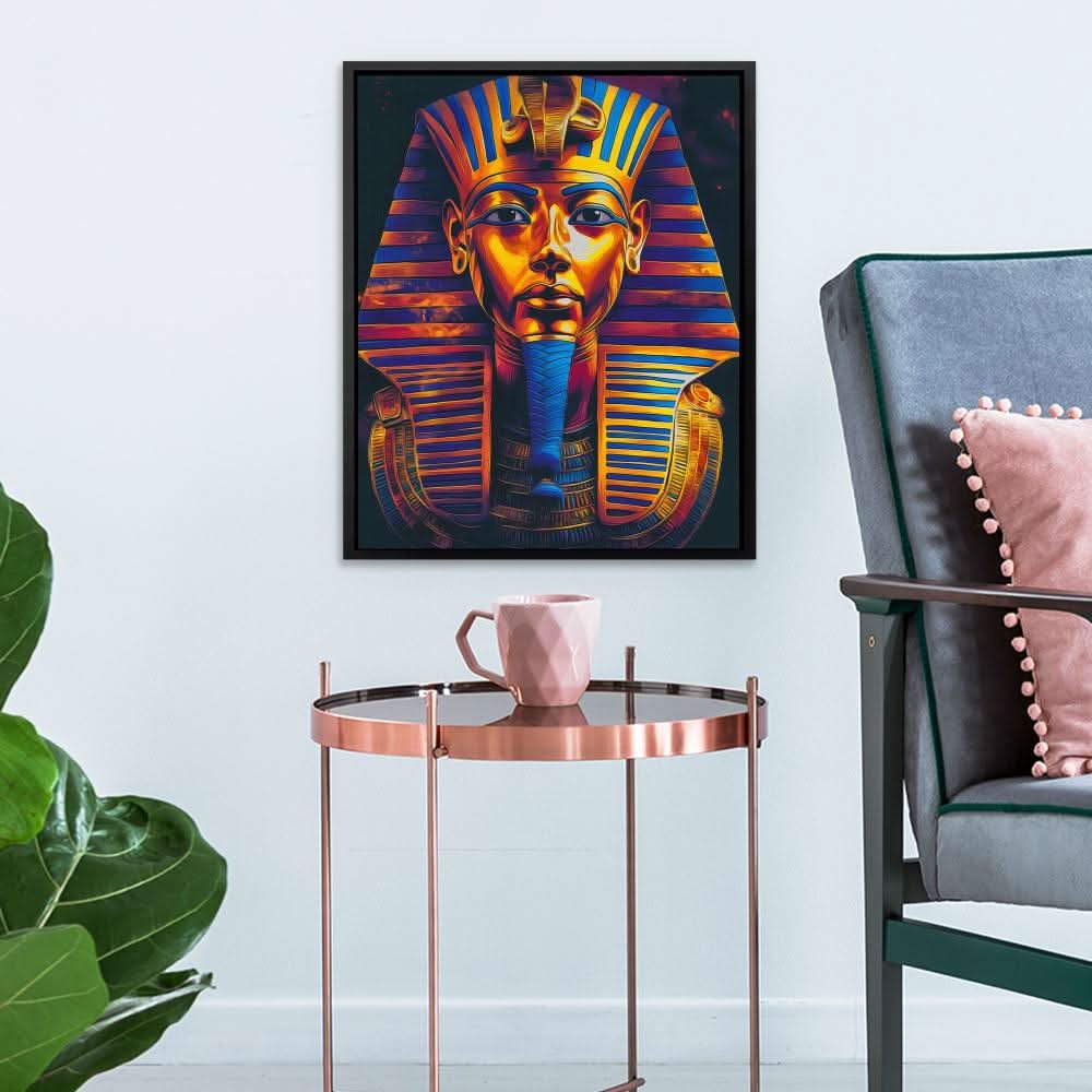 Egyptian King Tomb - Blue King Canvas Print
