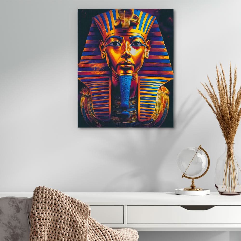 Egyptian King Tomb - King Wall Art in Black Frame