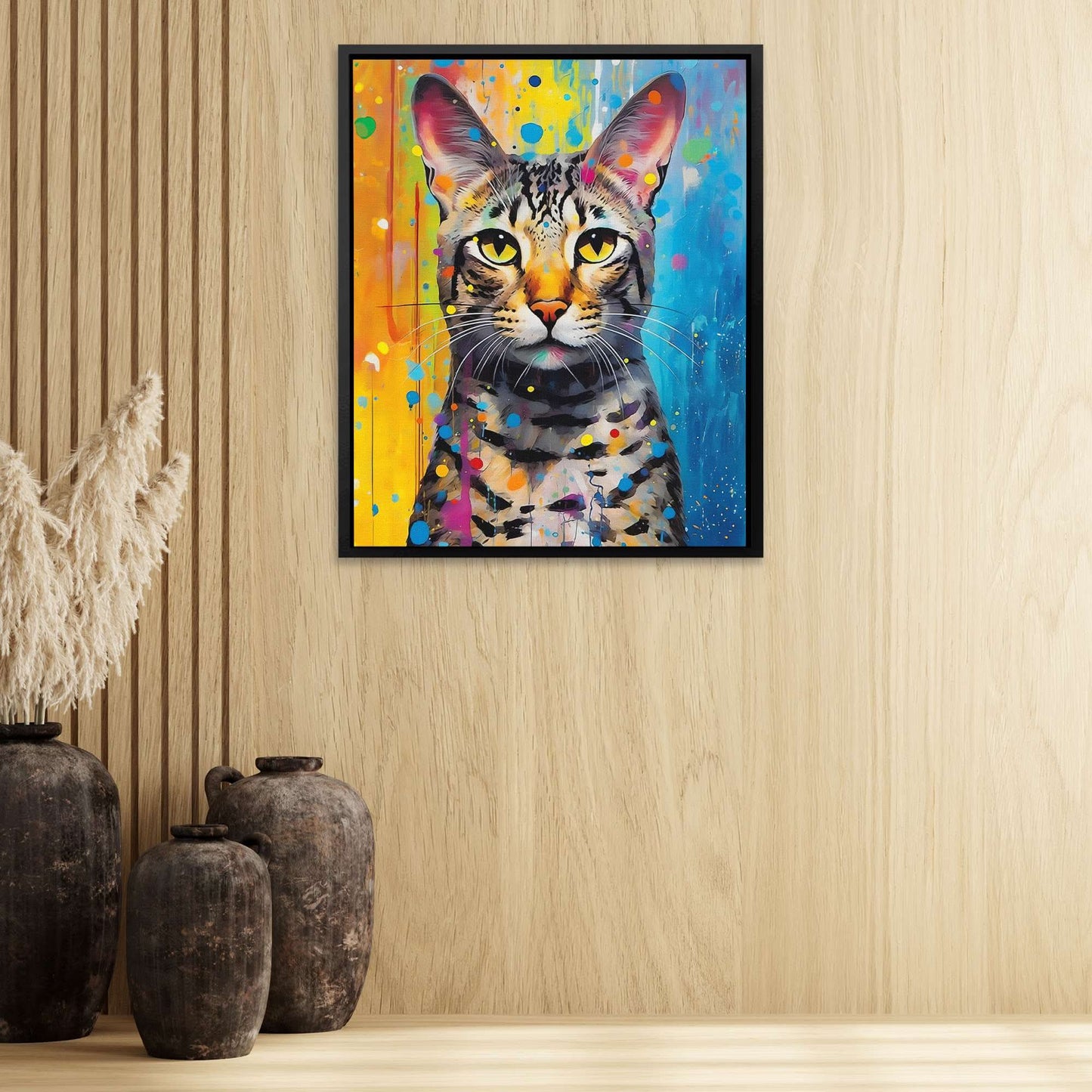 Egyptian Mau - Large Pop Art Canvas Print