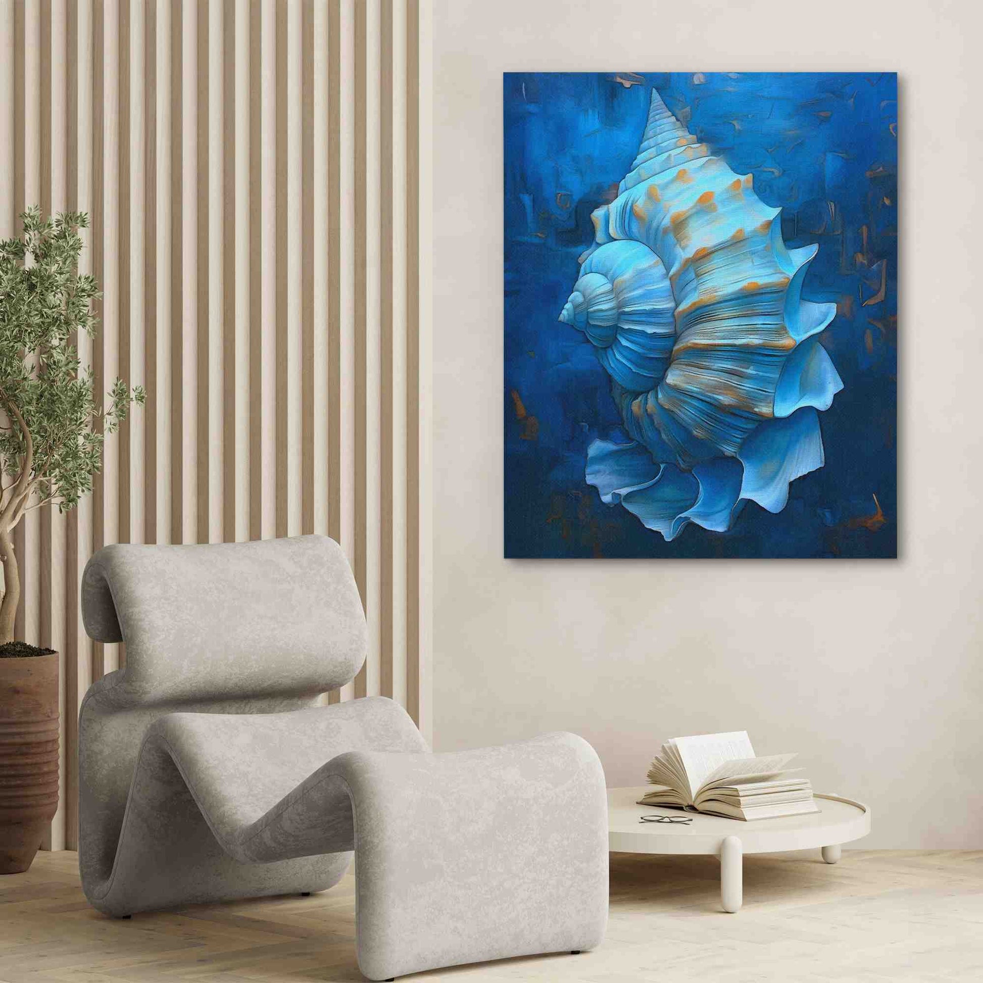Elaborate Conch Shell - Large Abstract Canvas Print