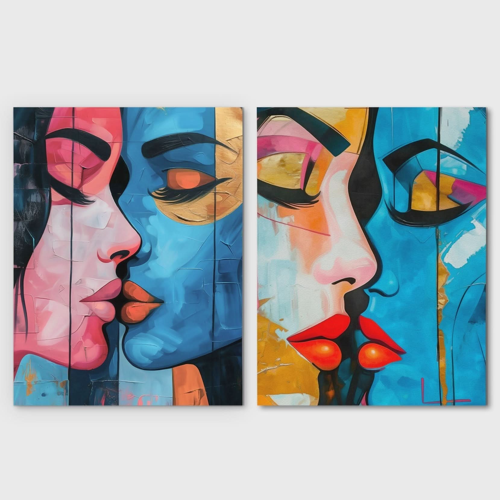 Electric Connection - Face Canvas Wall Art