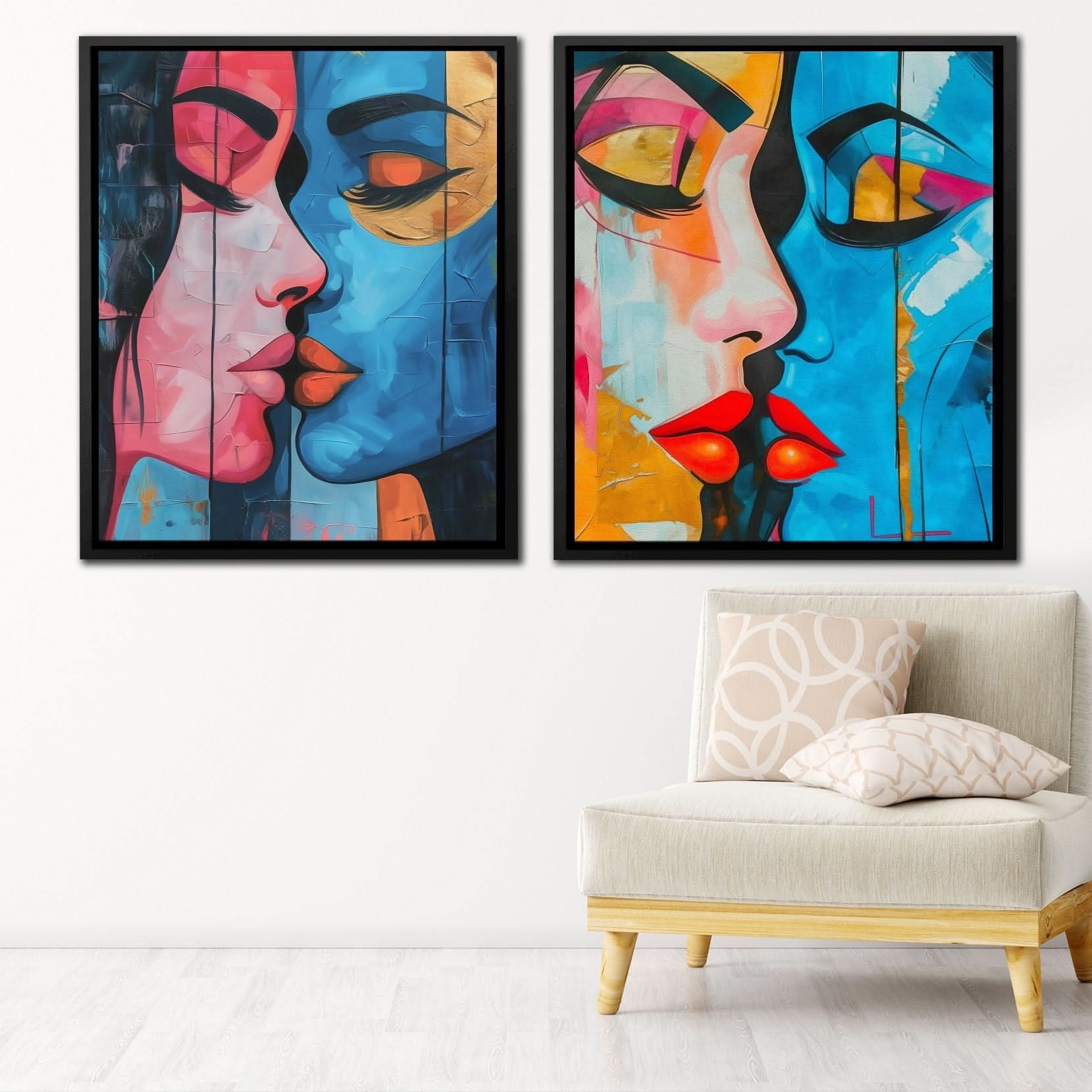 Electric Connection - Blue Wall Art for Dorm Room