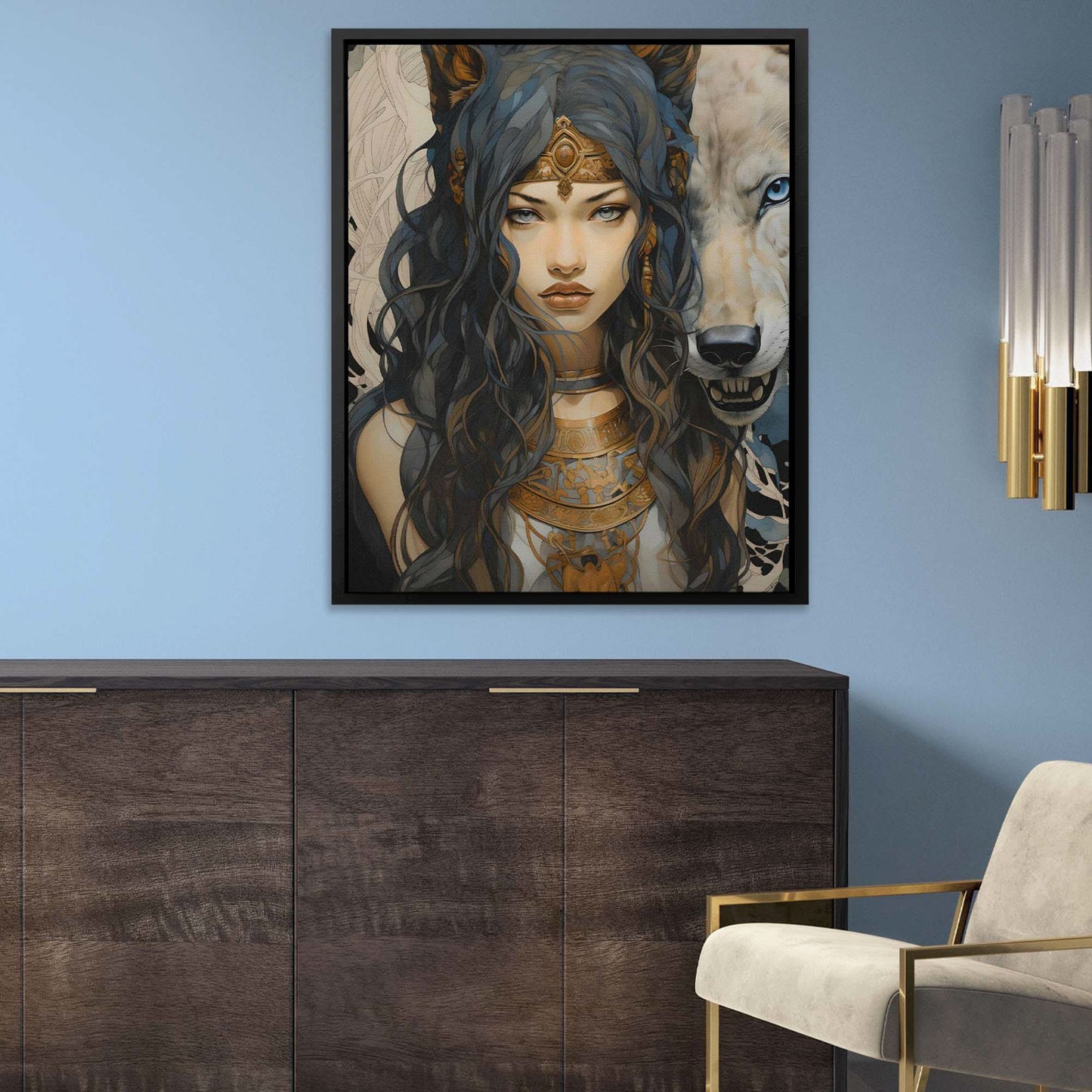 Electric Lupus - Large Canvas Print