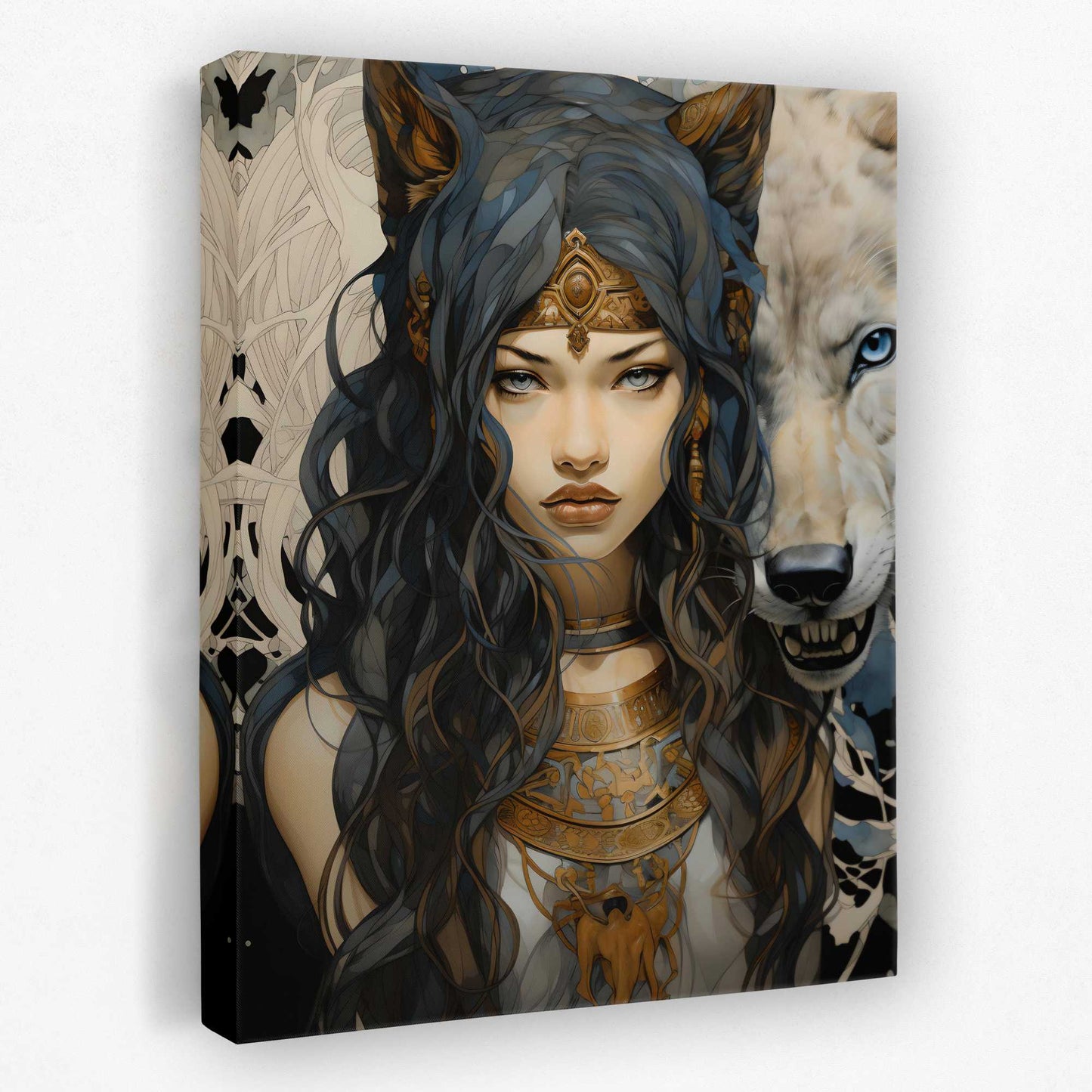 Electric Lupus - Animals Canvas Wall Art