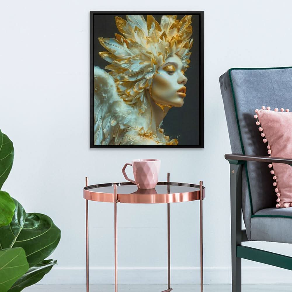Elegant Angel - Gold Person Canvas Print