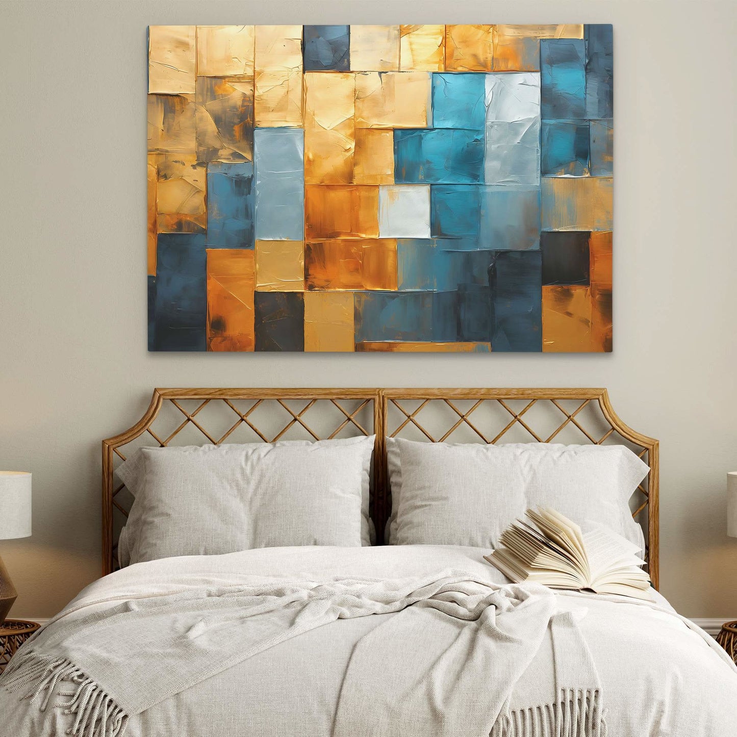Elegant Dream - Abstract Blue Canvas Wall Art