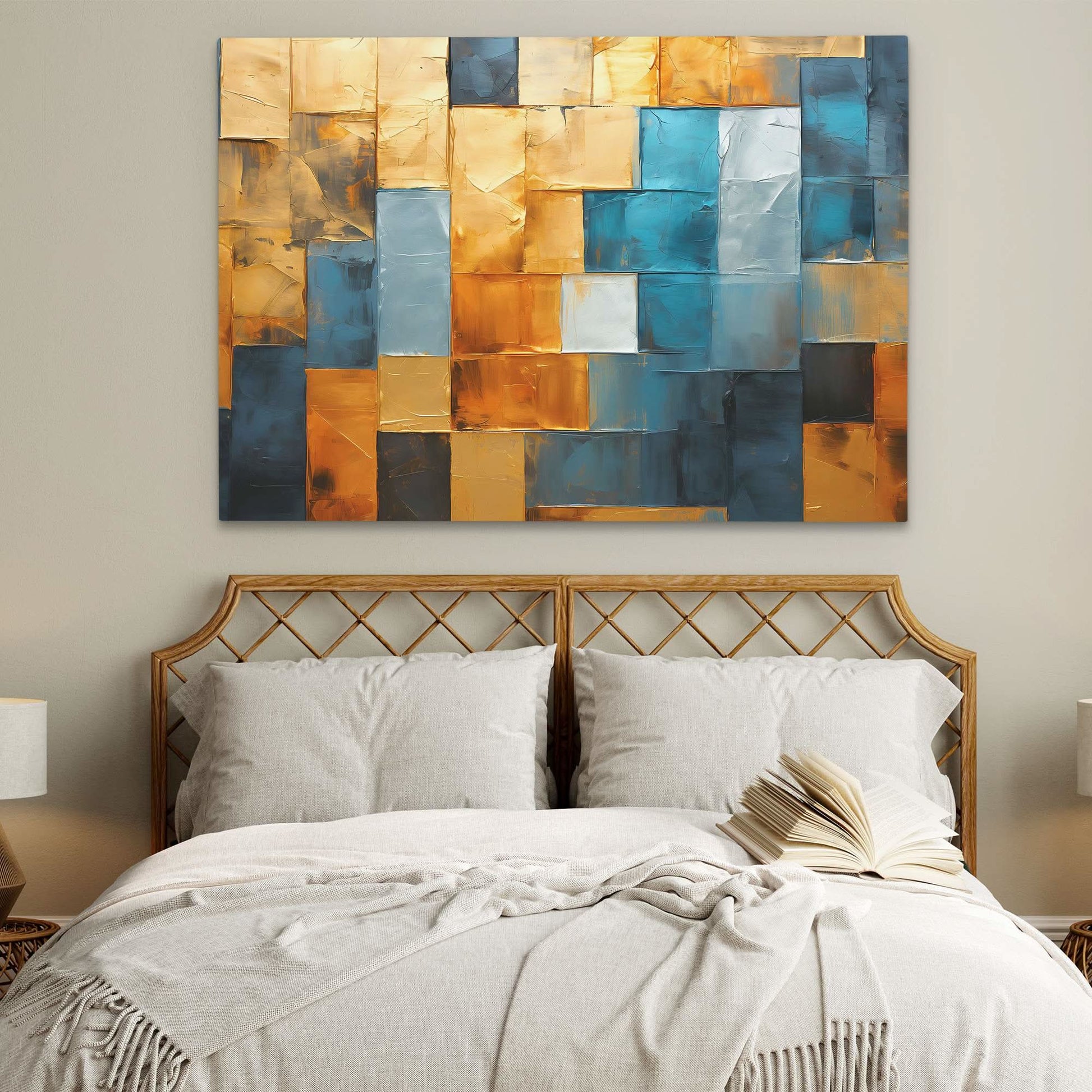 Elegant Dream - Abstract Blue Canvas Wall Art