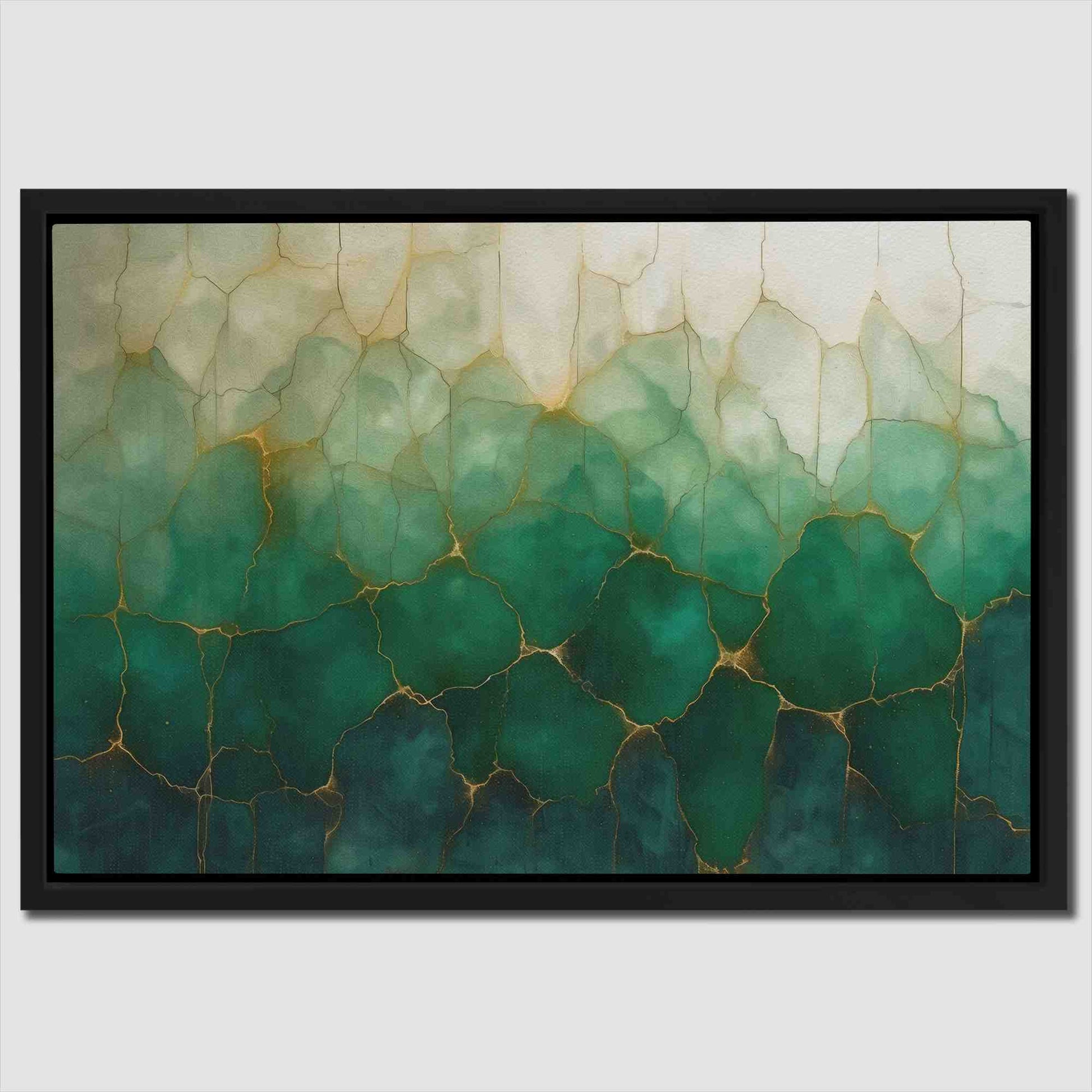 Elegant Emerald - Green Green and Gold Canvas Print