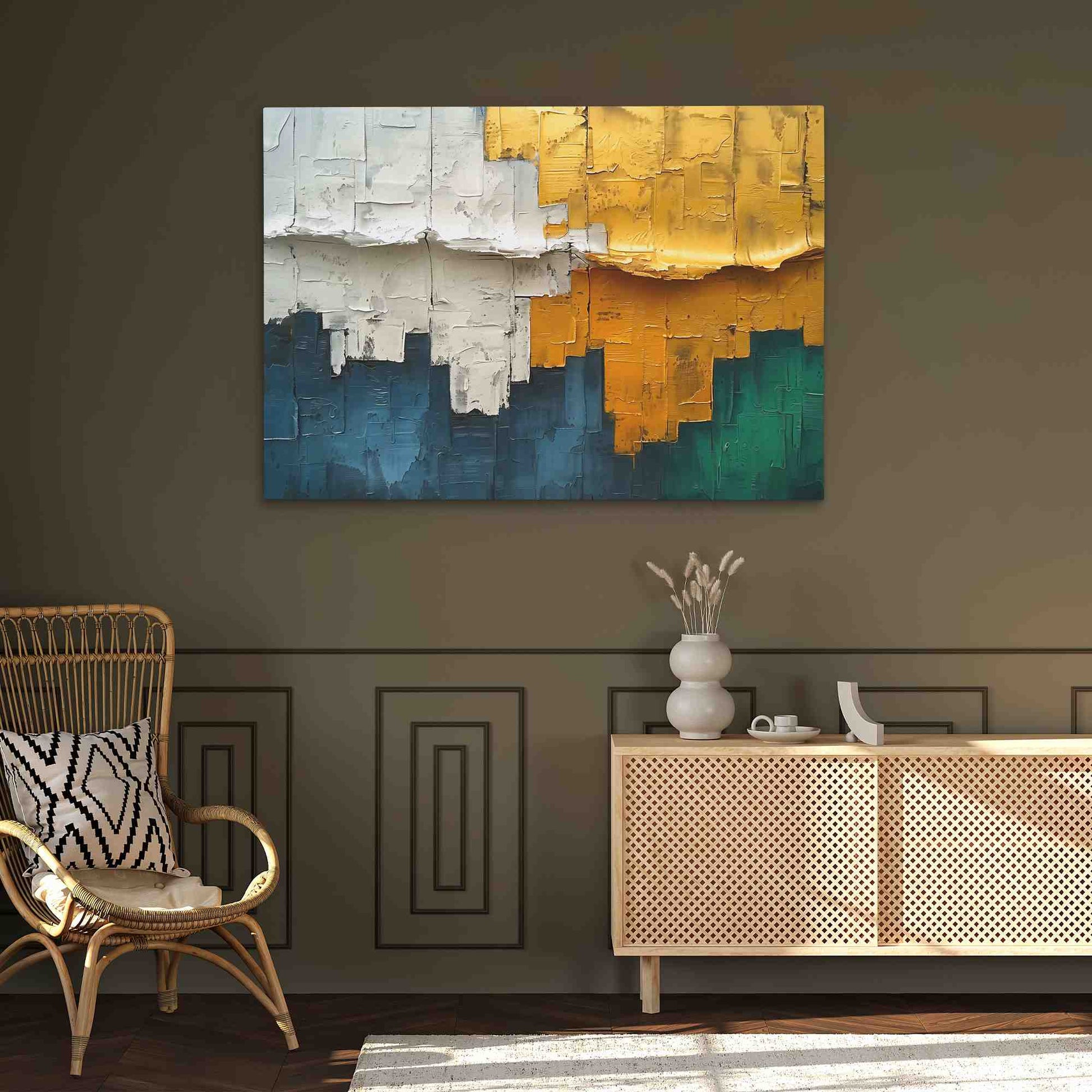 Elegant Essence - Oil Wall Art in Black Frame