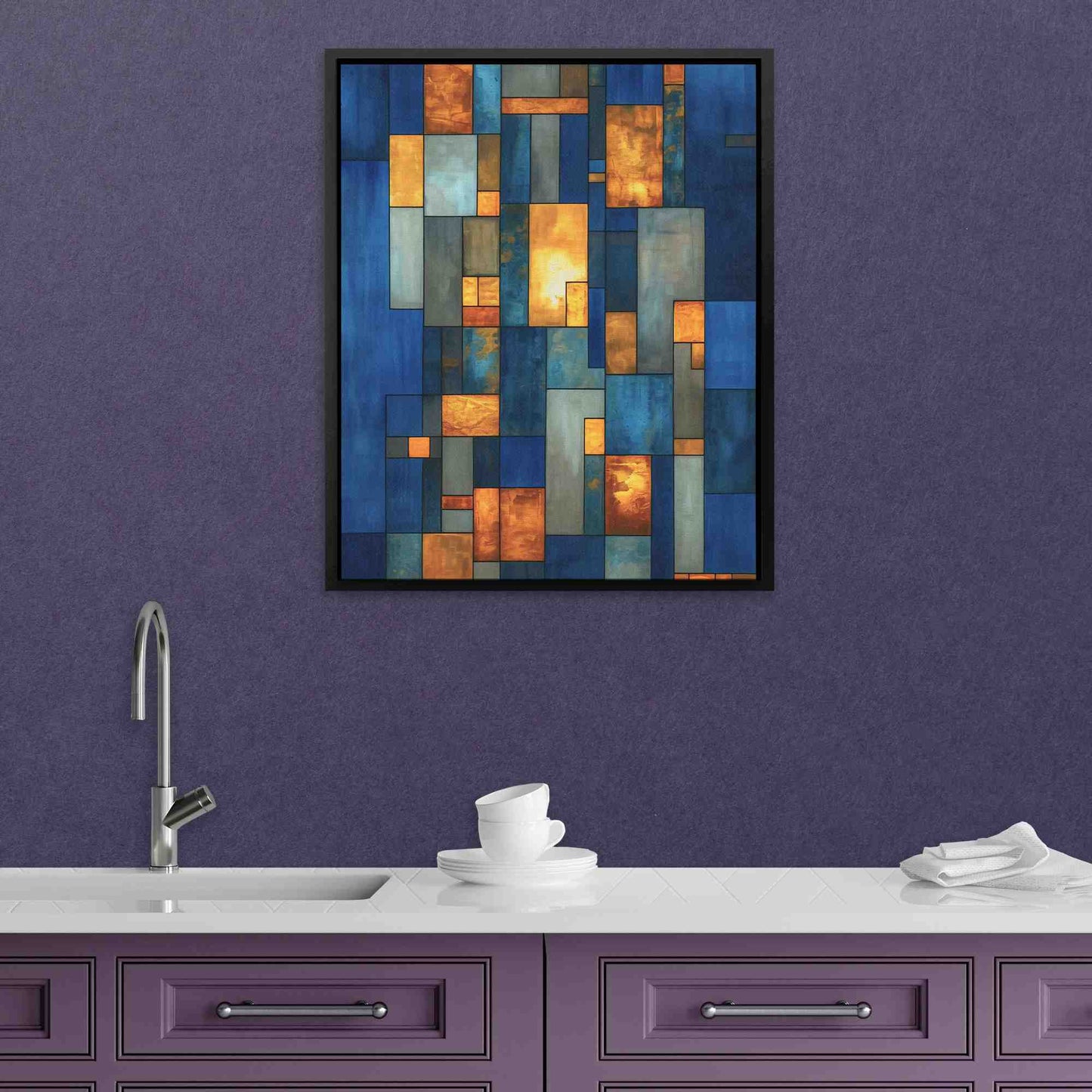 Elegant Illusion - Blue Wall Art