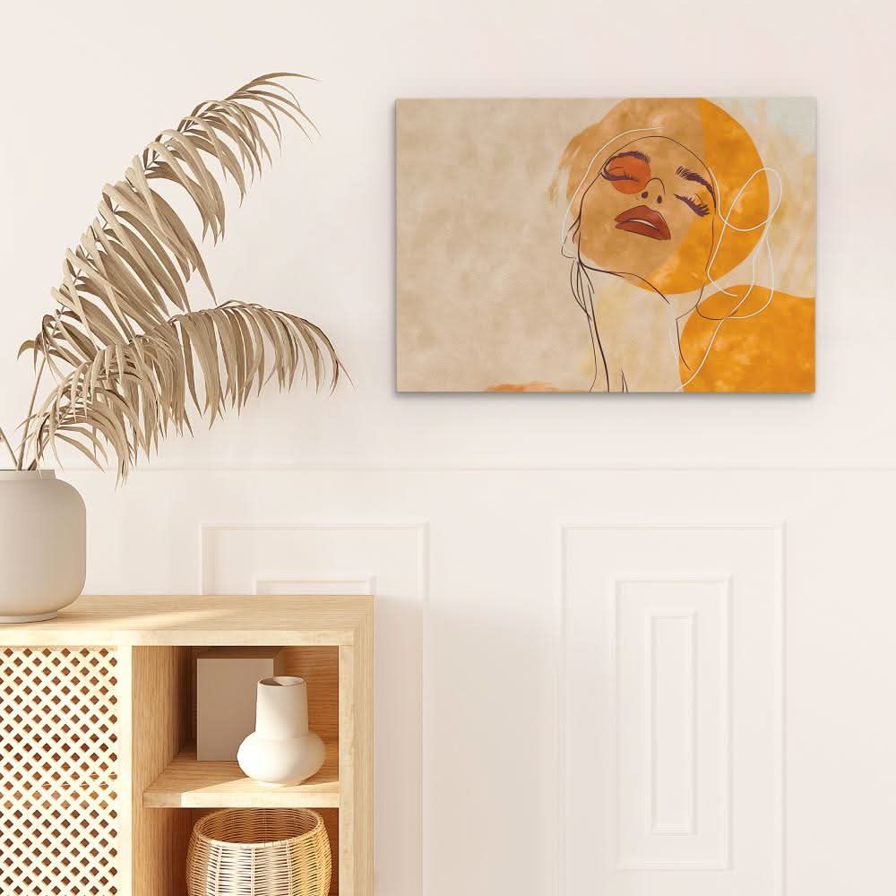 Elegant Muse - Woman Wall Art in Black Frame