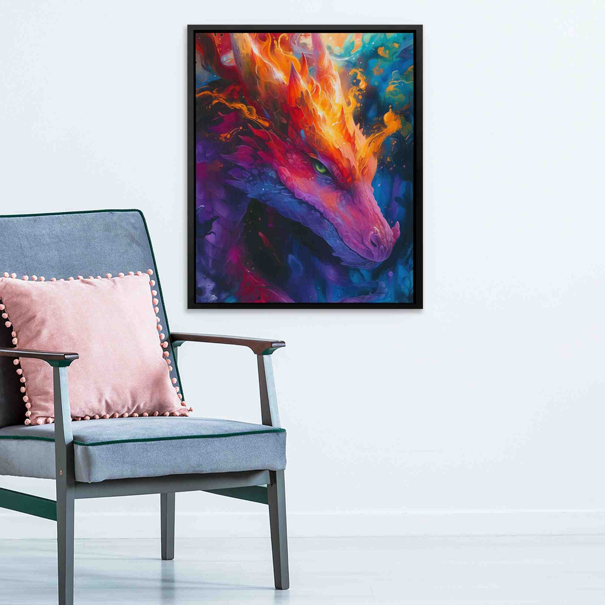 Elemental Dragon - Colorful Dragon Canvas Print