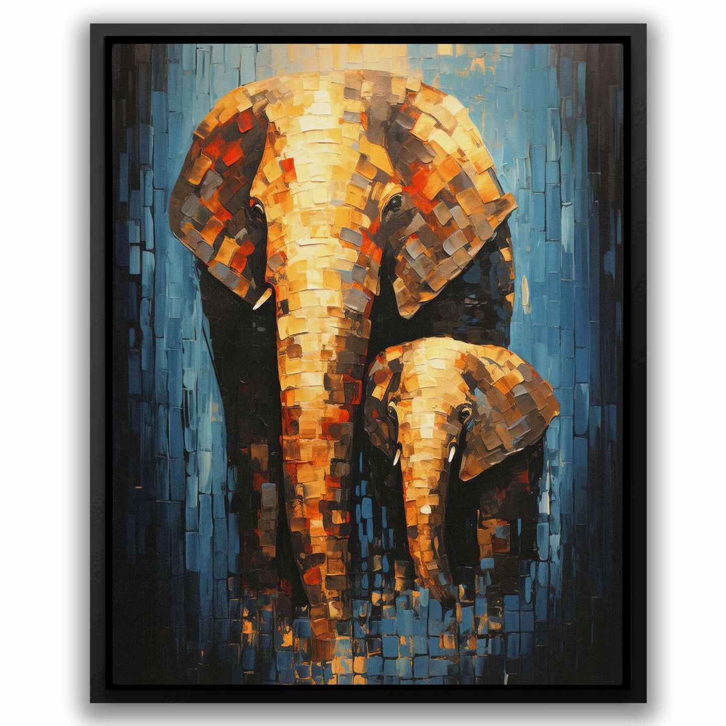 Elephant Family - Abstract Wall Art Print