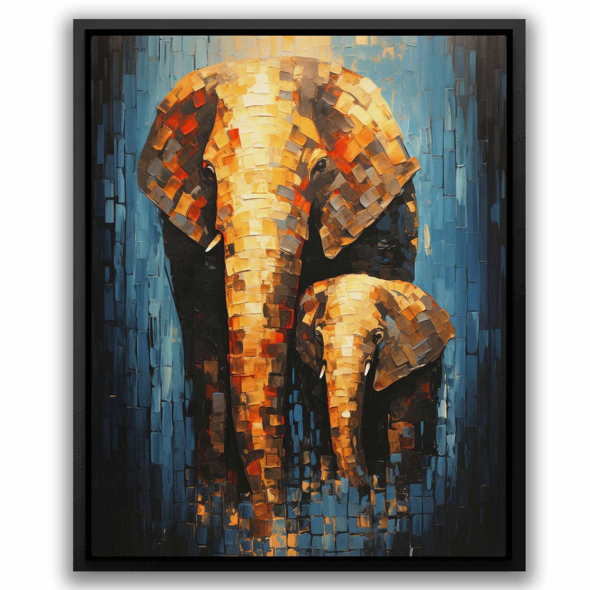 Elephant Family - Abstract Wall Art Print