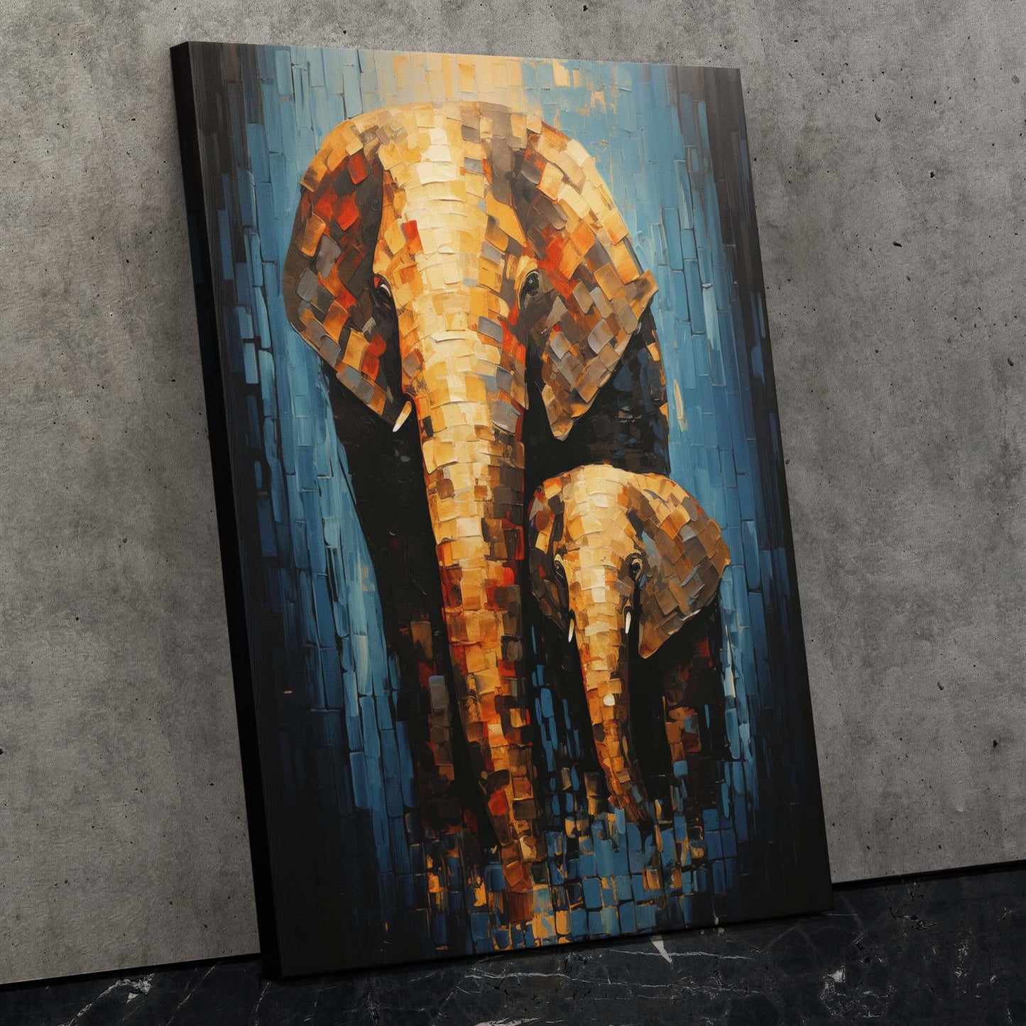 Elephant Family - Africa Canvas Wall Art