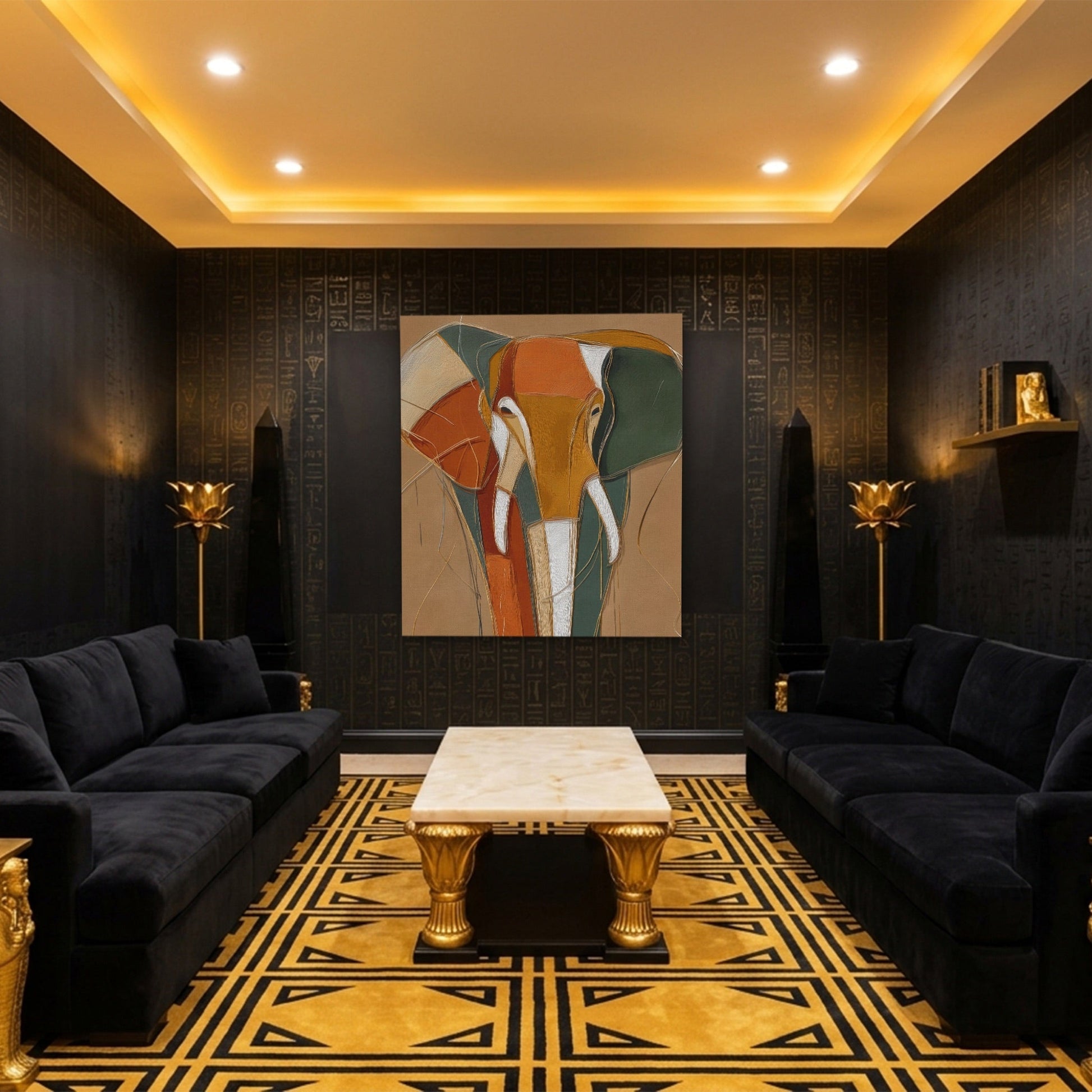 Elephant Gold Navy
