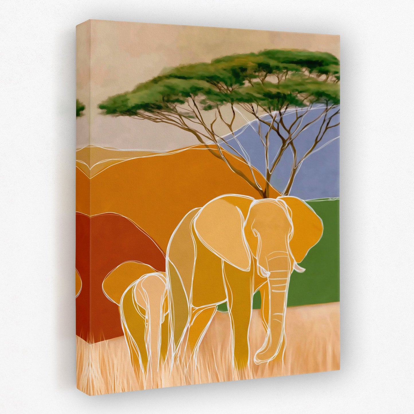 Elephant Golden Hour - Luxury Wall Art