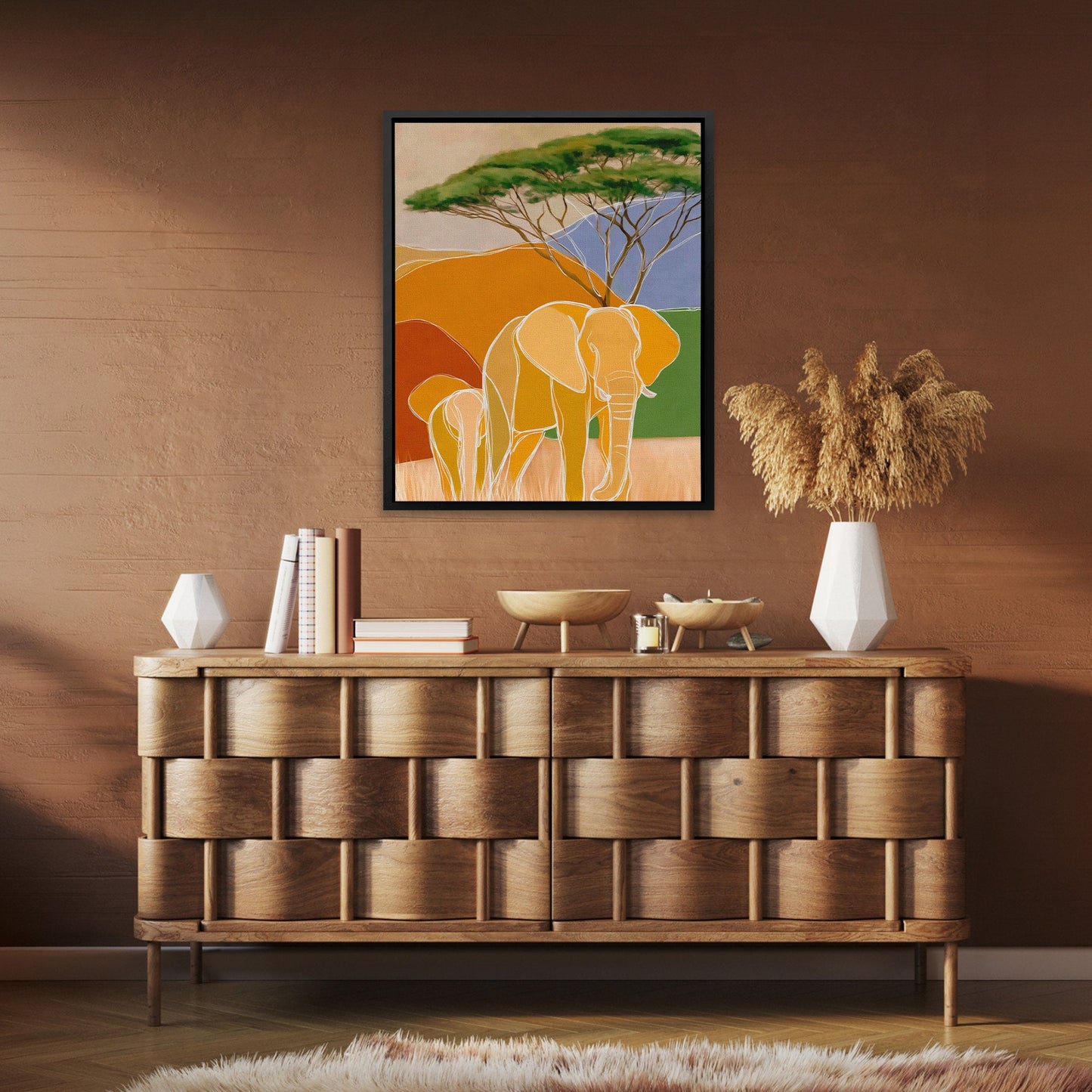 Elephant Golden Hour - Luxury Wall Art