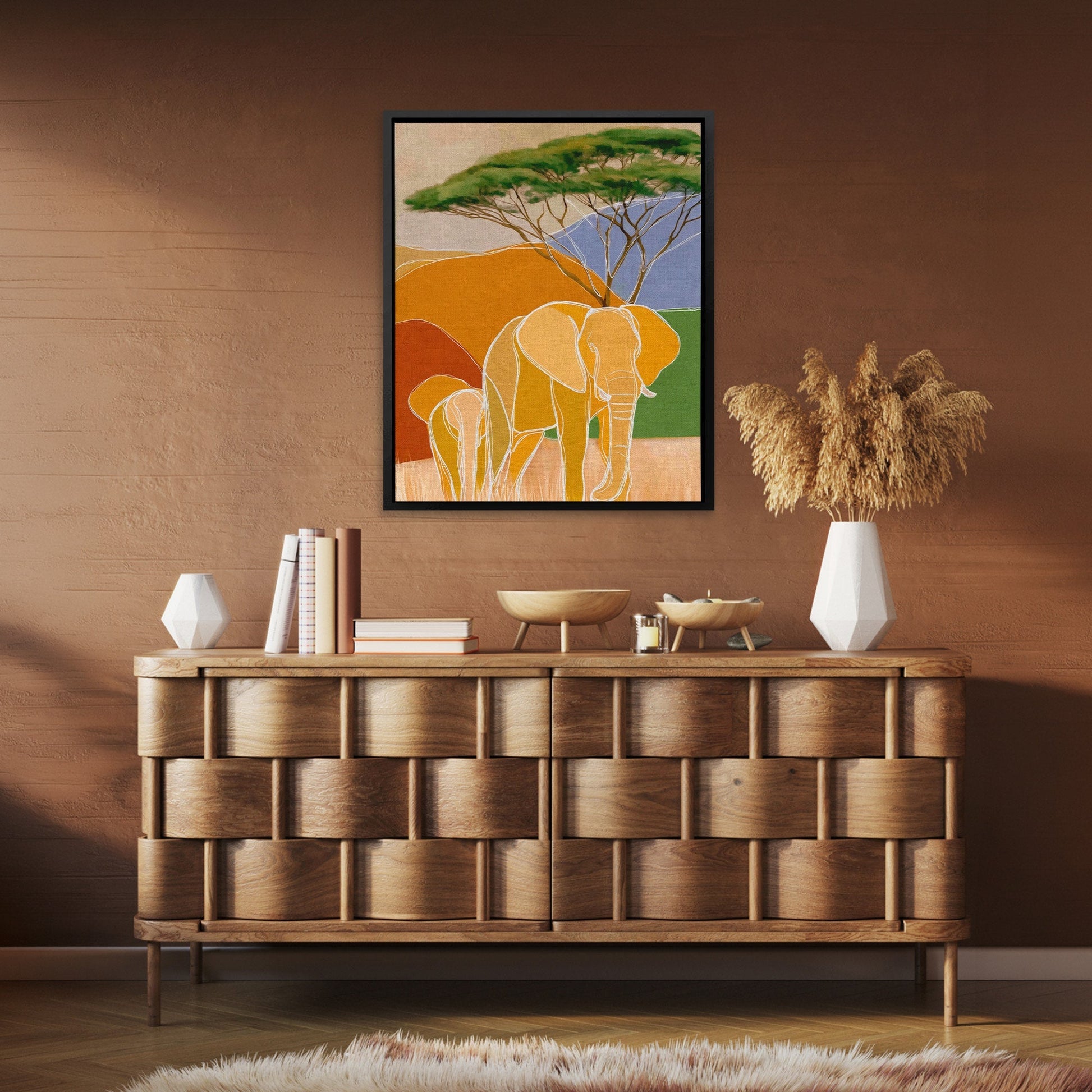 Elephant Golden Hour - Luxury Wall Art