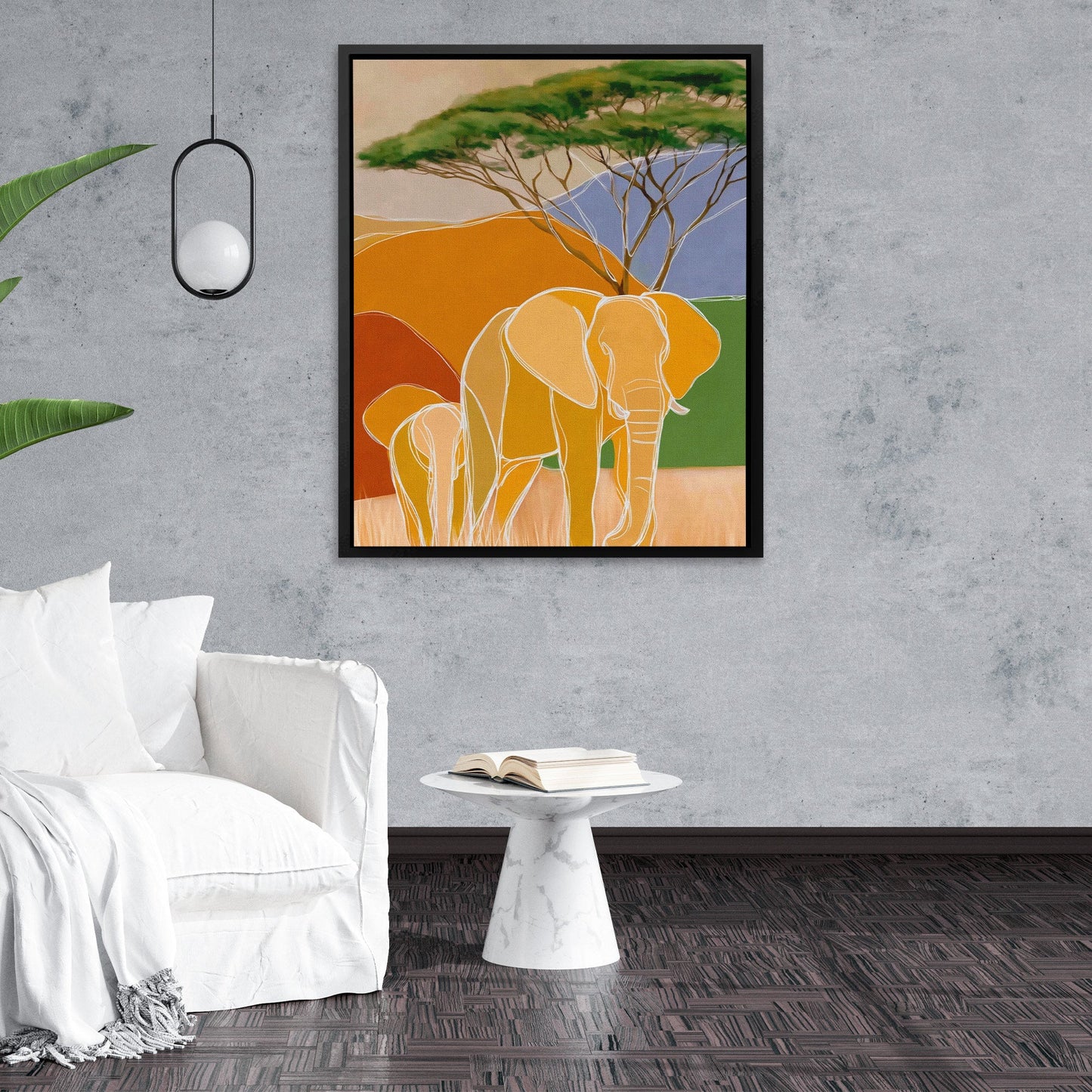 Elephant Golden Hour - Luxury Wall Art