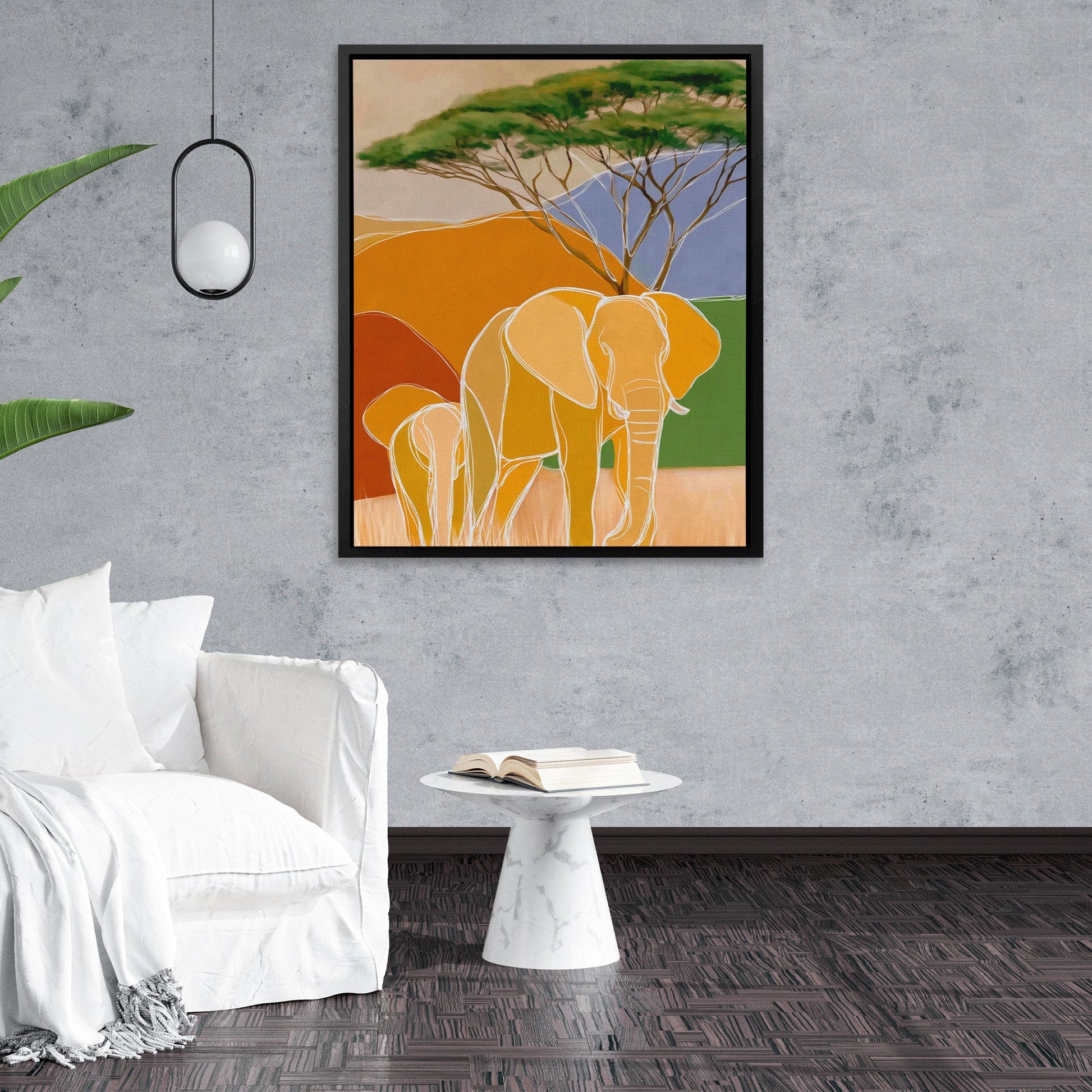 Elephant Golden Hour - Luxury Wall Art