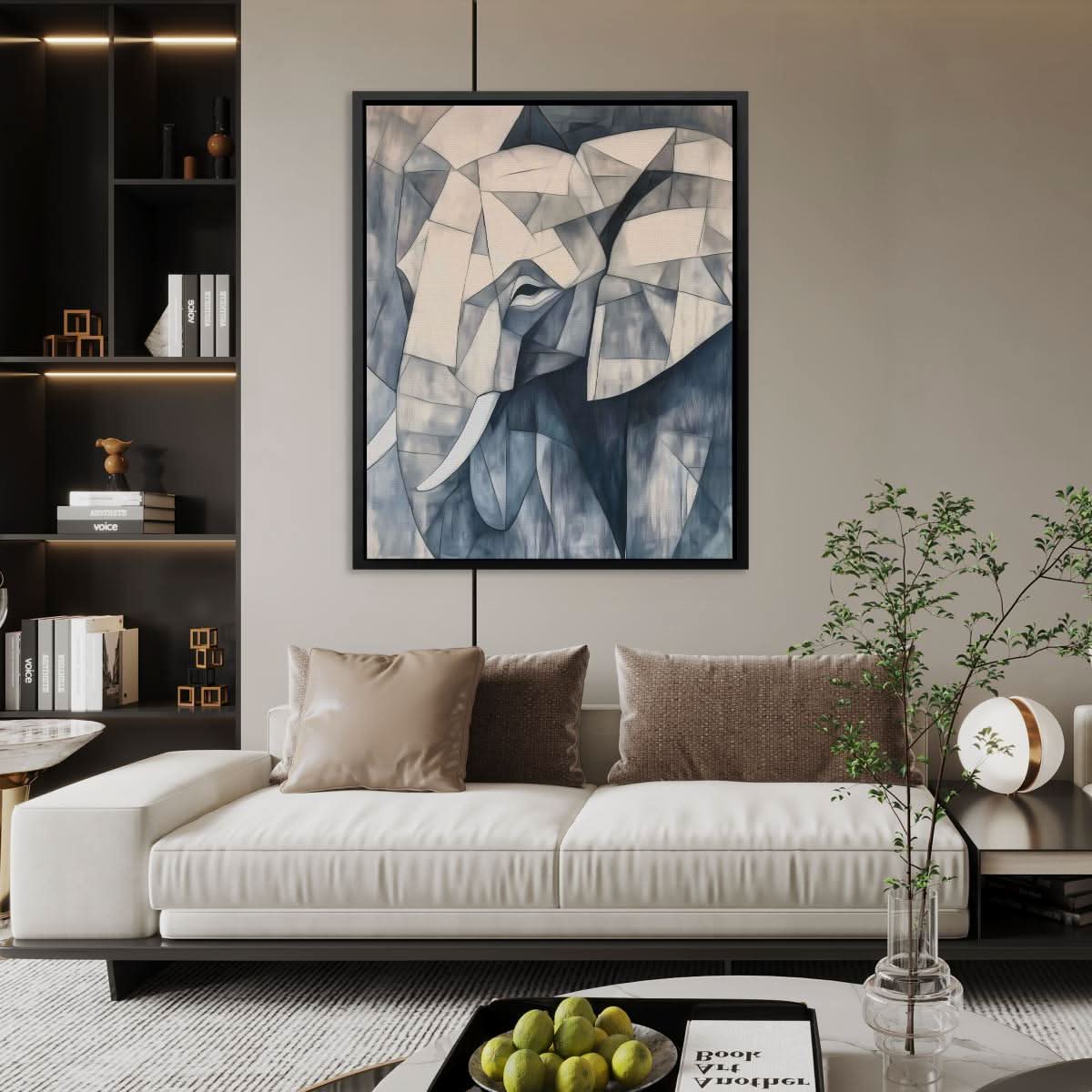 Elephant Mosaic - Elephant Art for Home Office
