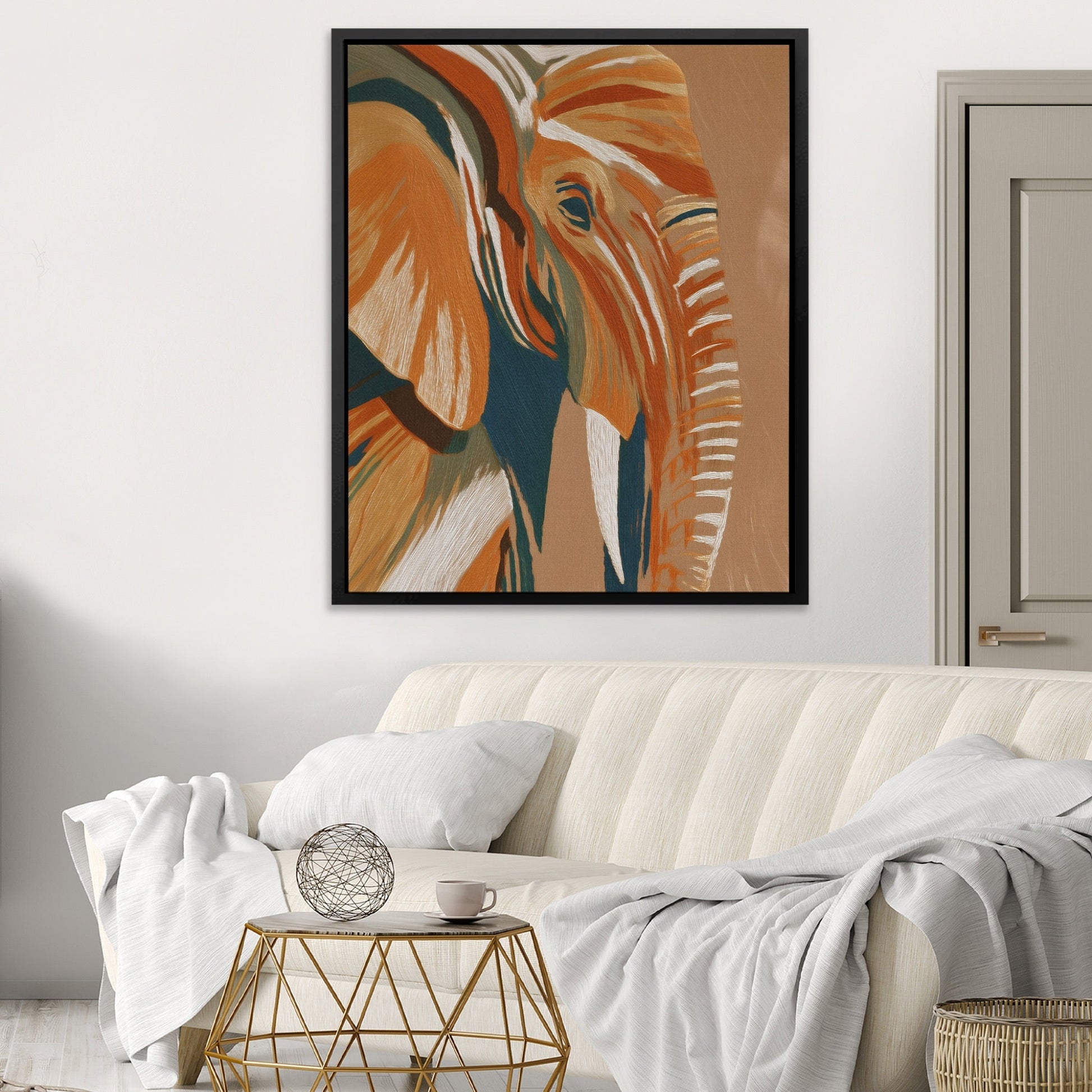 Elephant Navy Gold