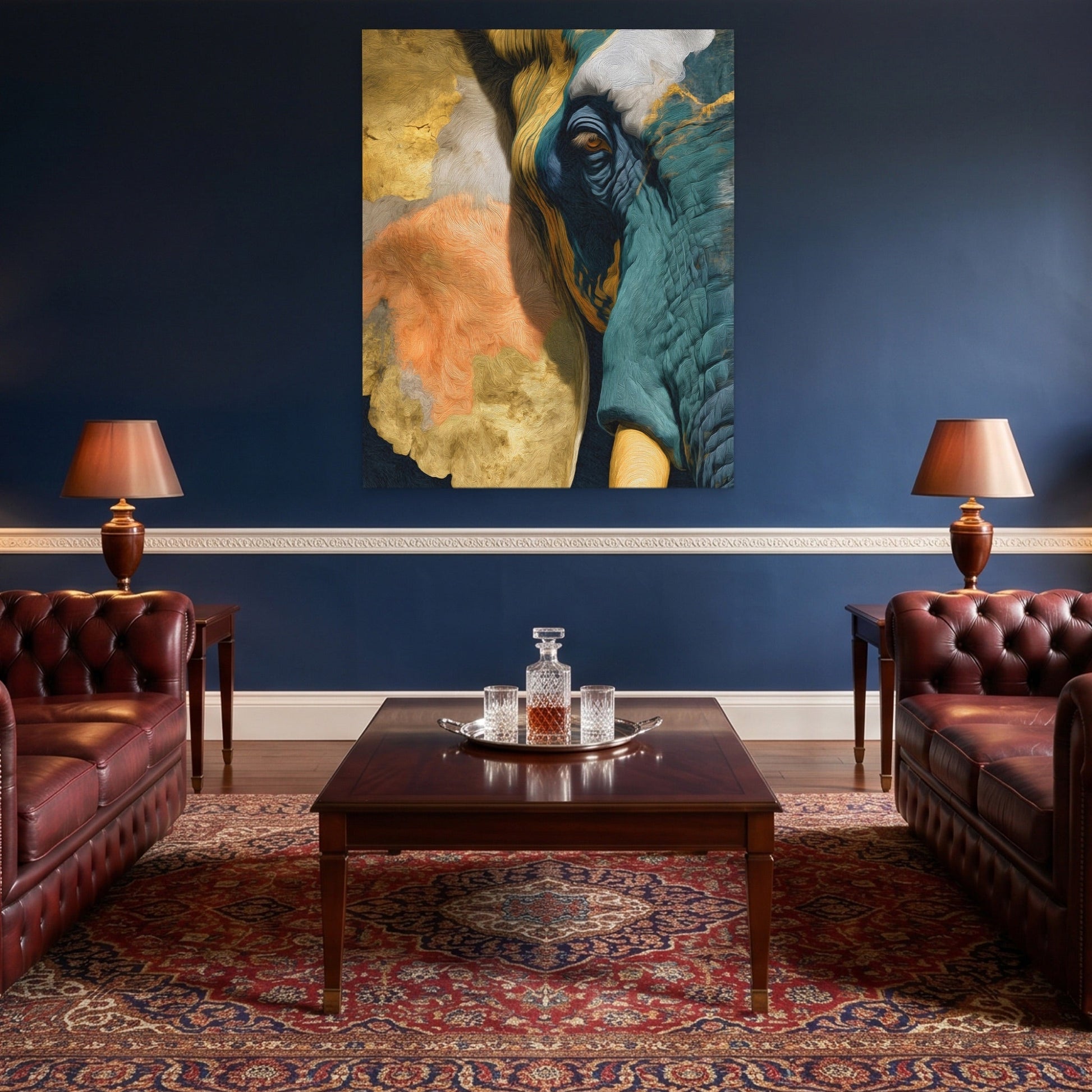 Elephant Ochre Embrace
