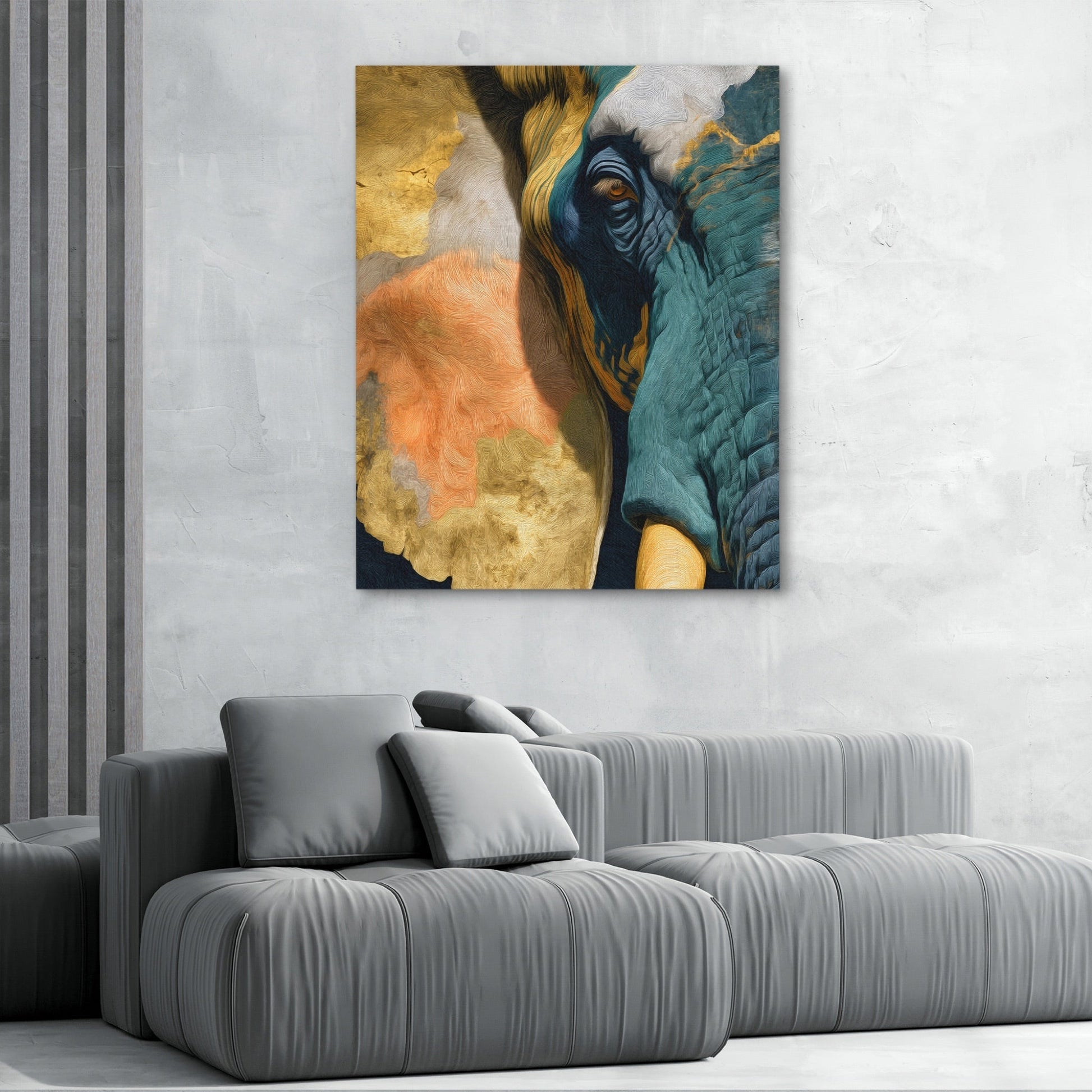 Elephant Ochre Embrace