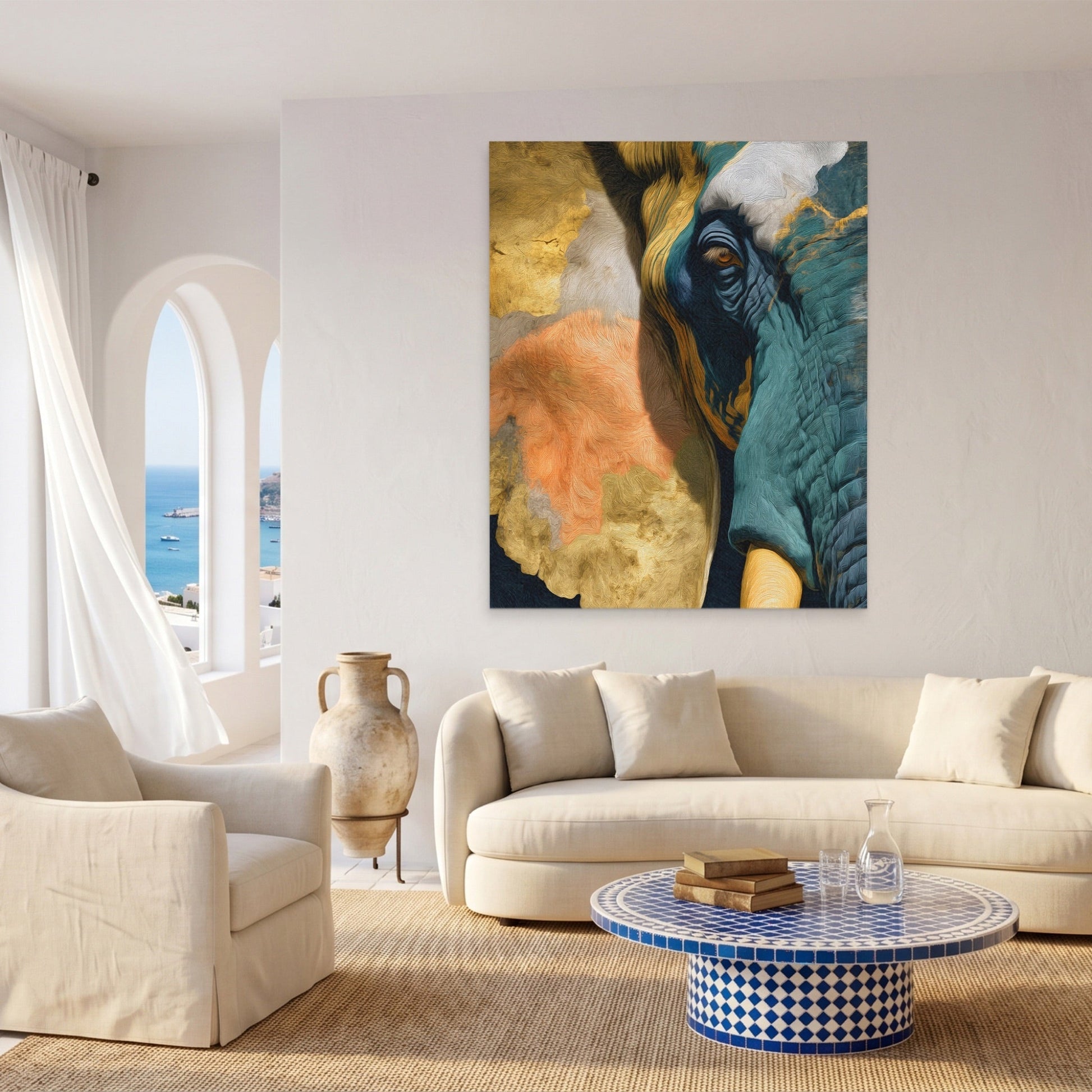 Elephant Ochre Embrace